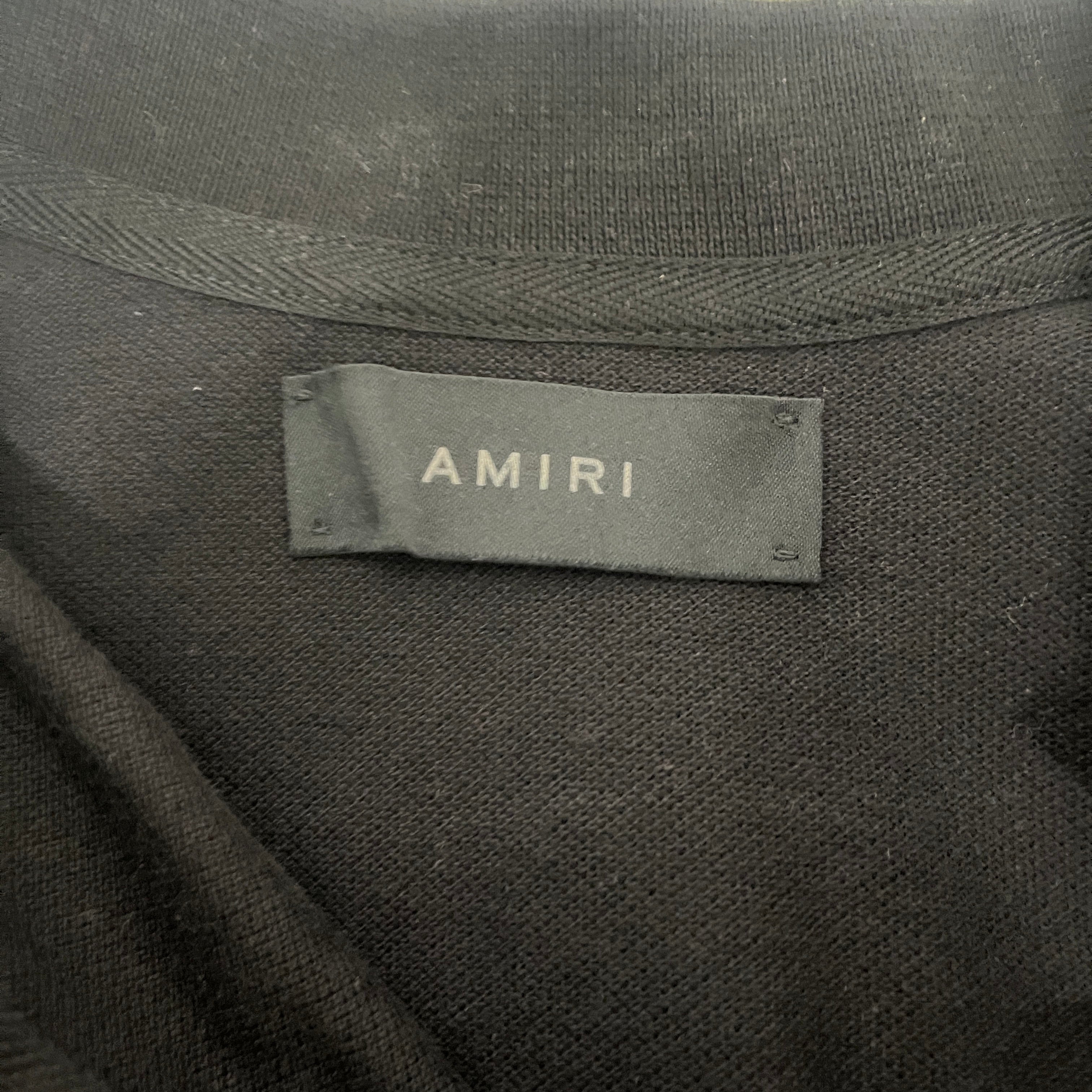 AMIRI/Polo, Rugby/XS/Cotton/BLK/QUAD MA EMBROIDERED CROPPED view 3