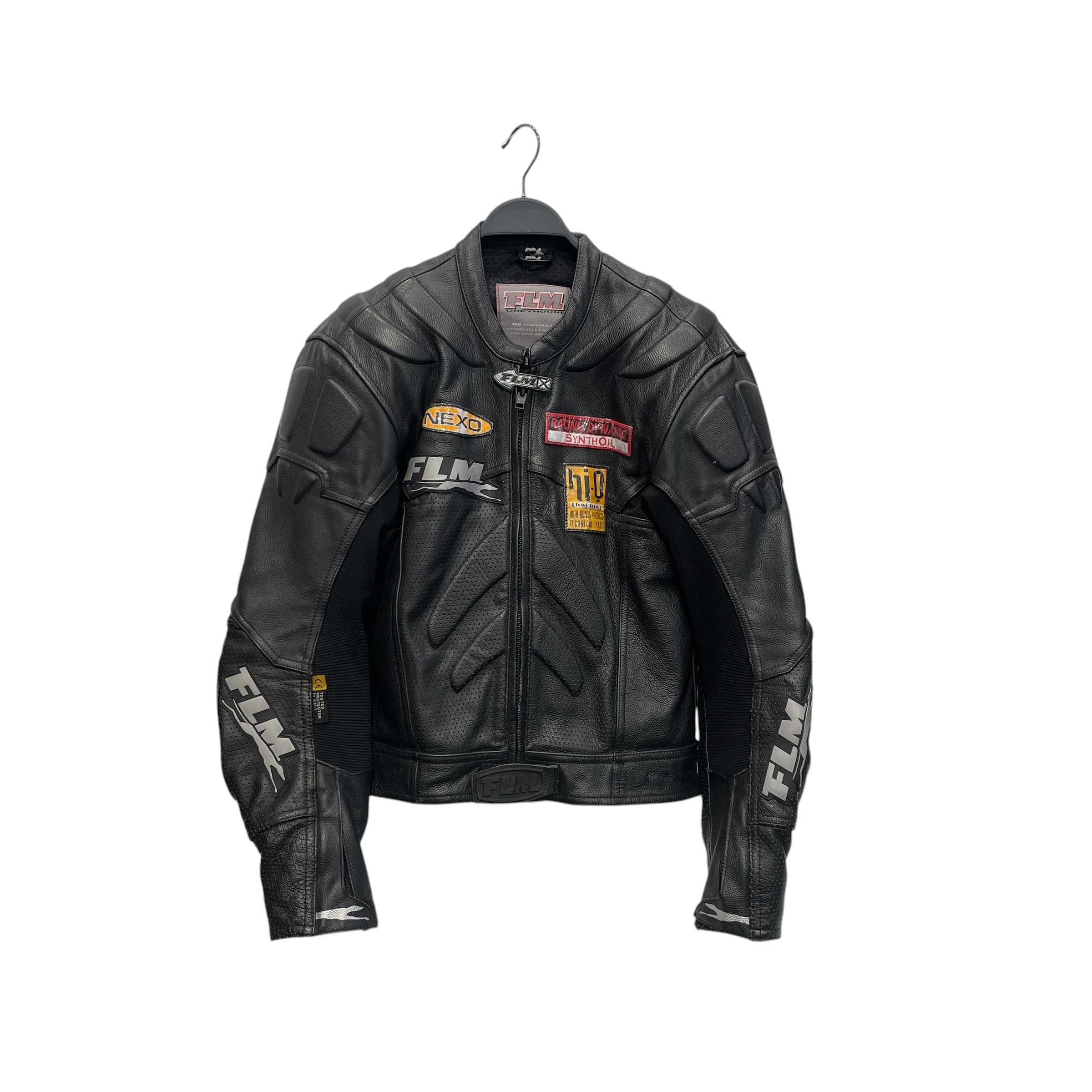 GREYHOUND ORIGINAL/Leather Jkt/Leather/BLK/All Over Print/MOTO JACKET ONLY BY POLO view 1