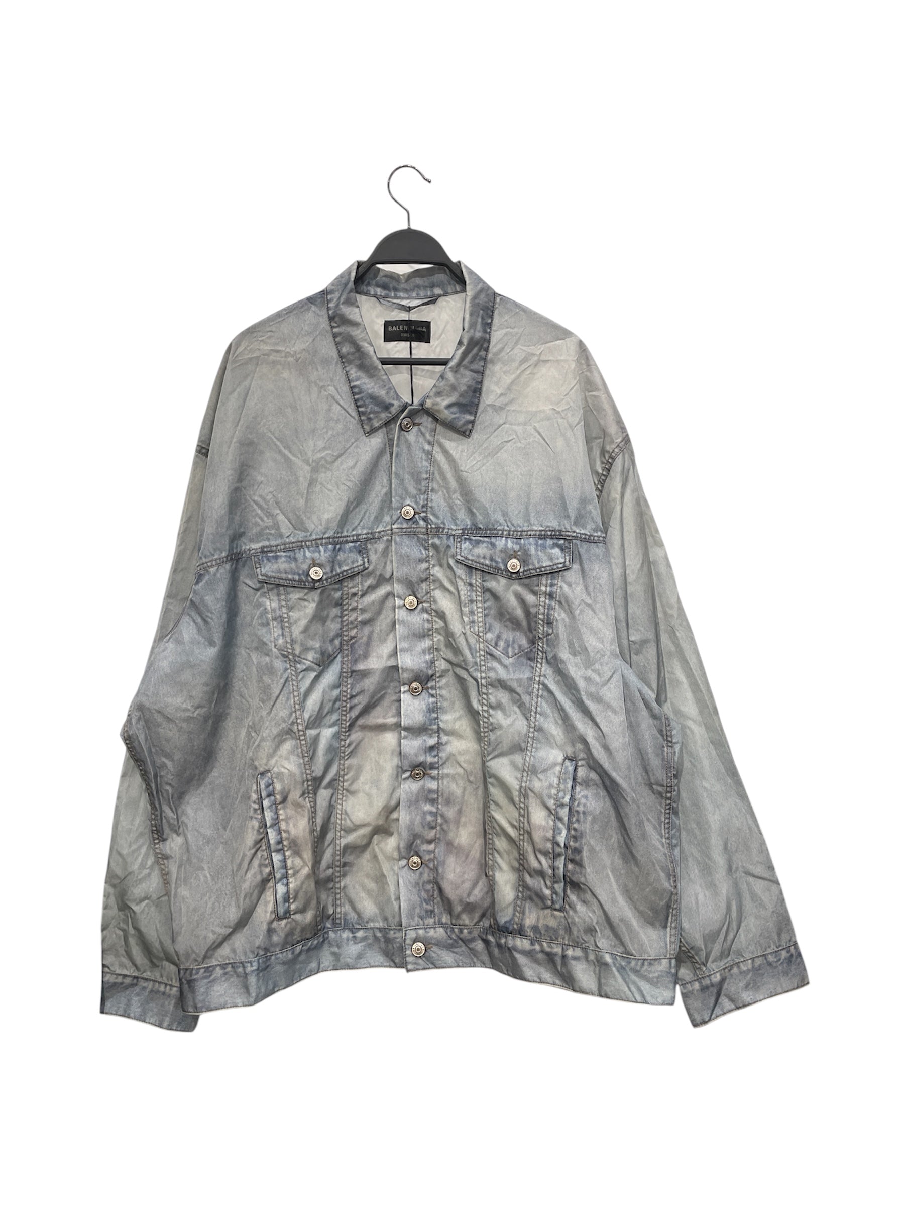 BALENCIAGA/Denim Jkt/4/Nylon/IDG/TROMPE DENIM/NYLON JKT view 1