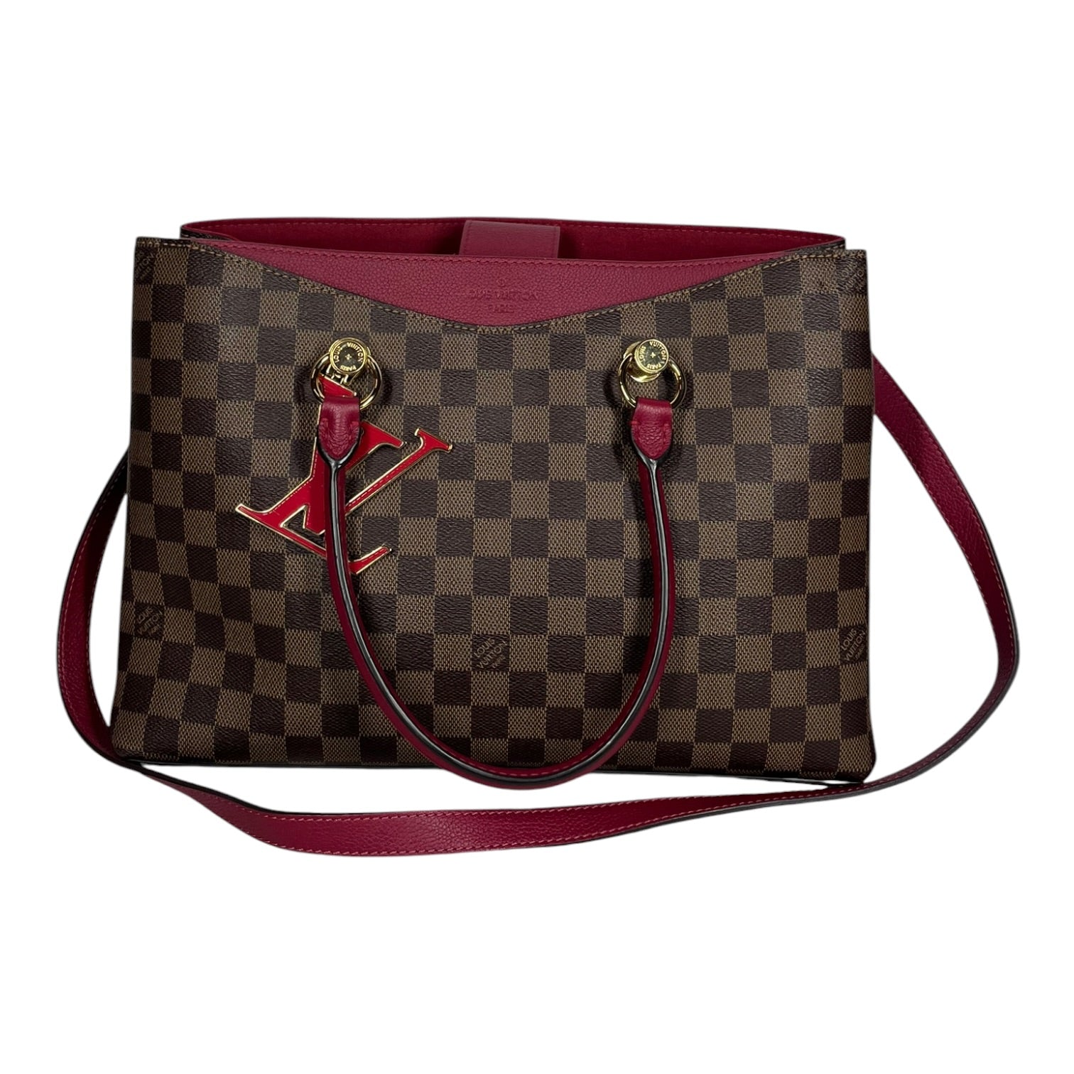 LOUIS VUITTON/Hand Bag/Monogram/Leather/BRW/RIVERSIDE DAMIER EBENE view 1
