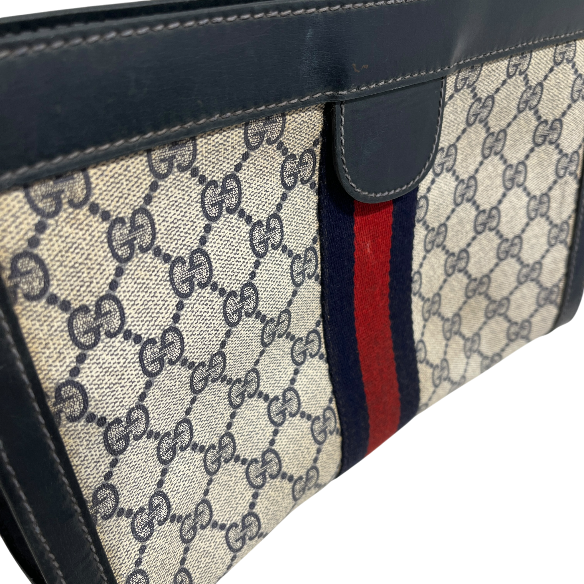 GUCCI/Clutch Bag/Leather/GRY/monogram supreme parfum view 6