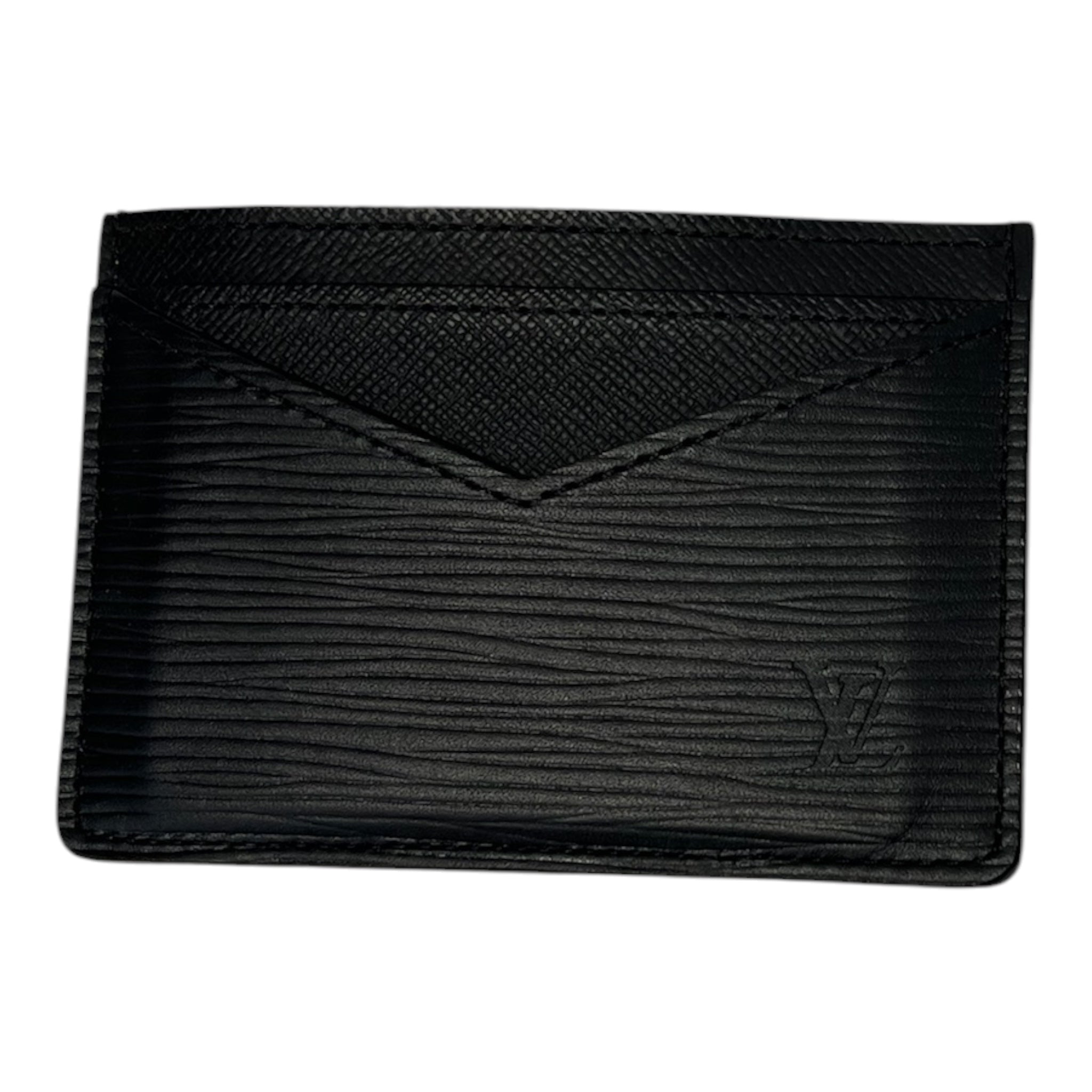 LOUIS VUITTON/Card Case/Leather/BLK/M's/neo porte cortes card holder view 3