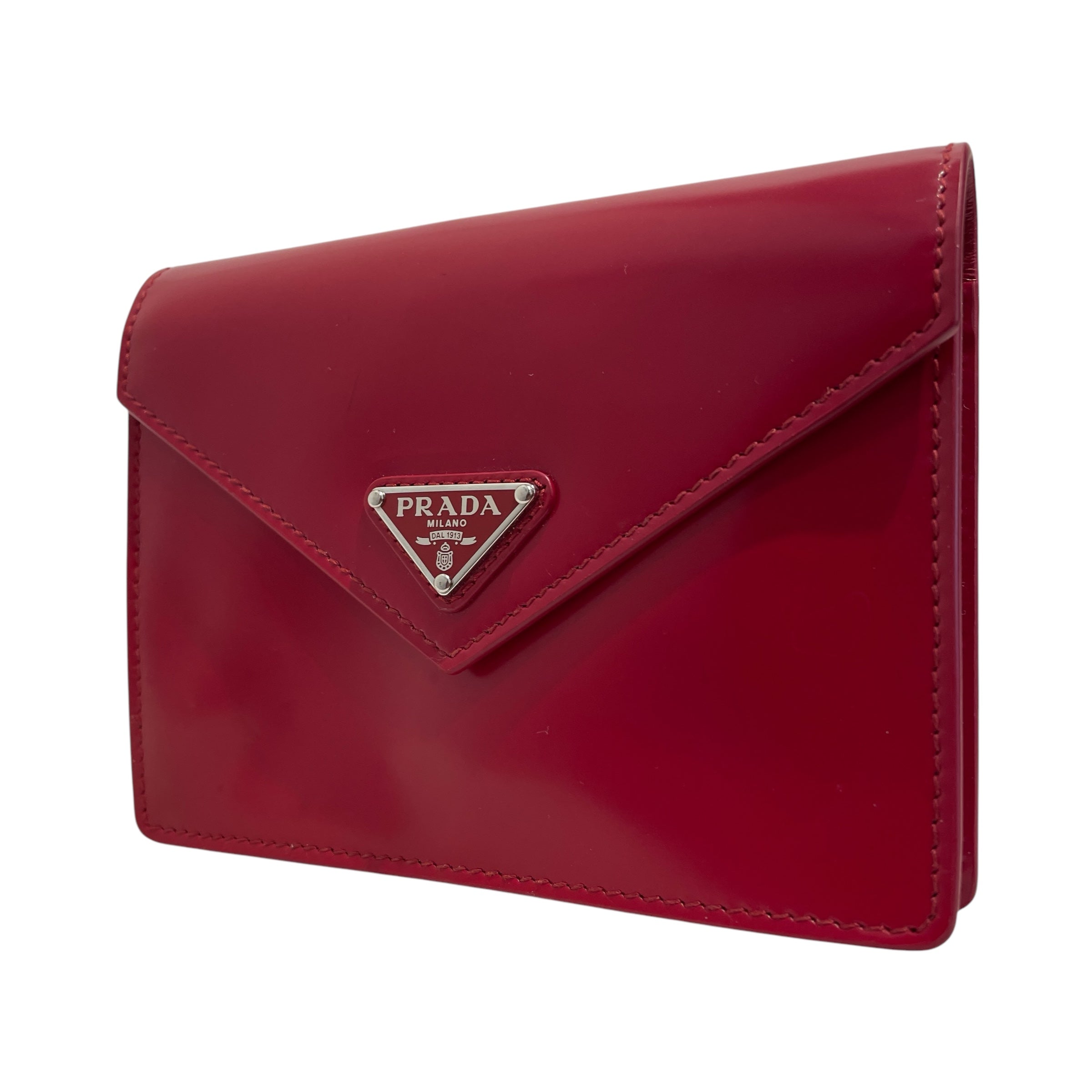 PRADA/Clutch Bag/RED/Leather Case view 1