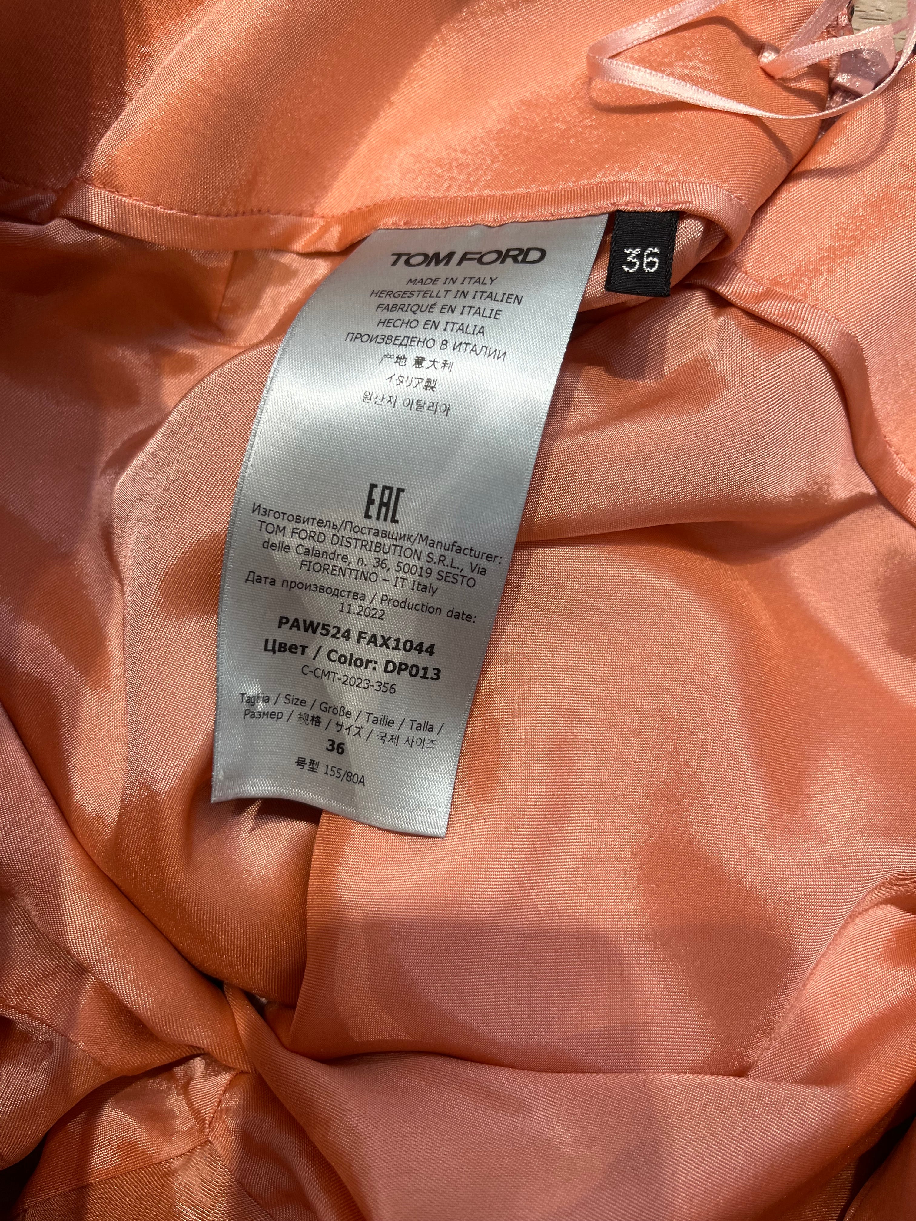 TOM FORD/Bottoms/36/Polyester/PNK/ROSE GOLD METALLIC COATED PANT view 4