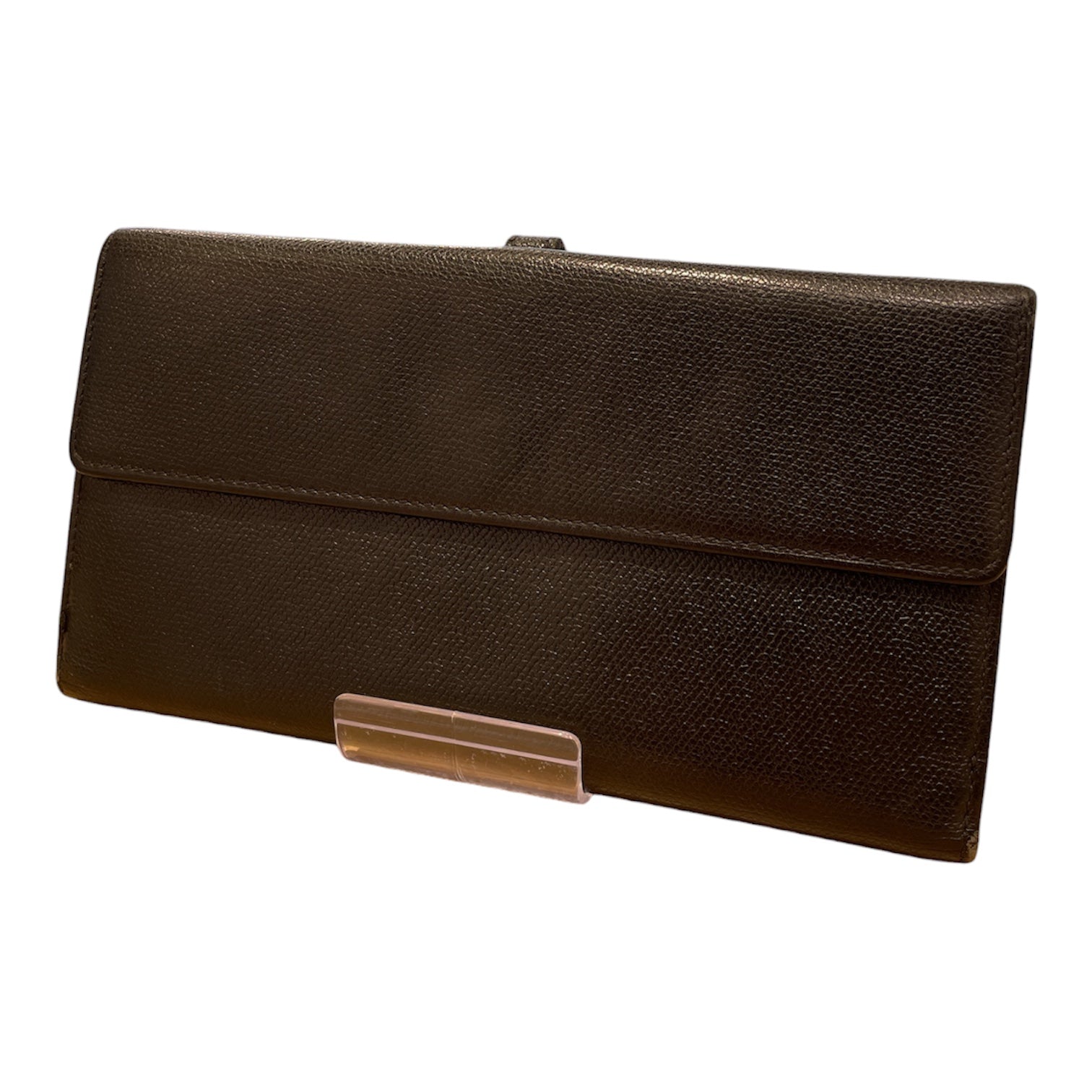 CHANEL/Long Wallet/Lambskin/BLK/CALFSKIN CC BUTTON WALLET view 2