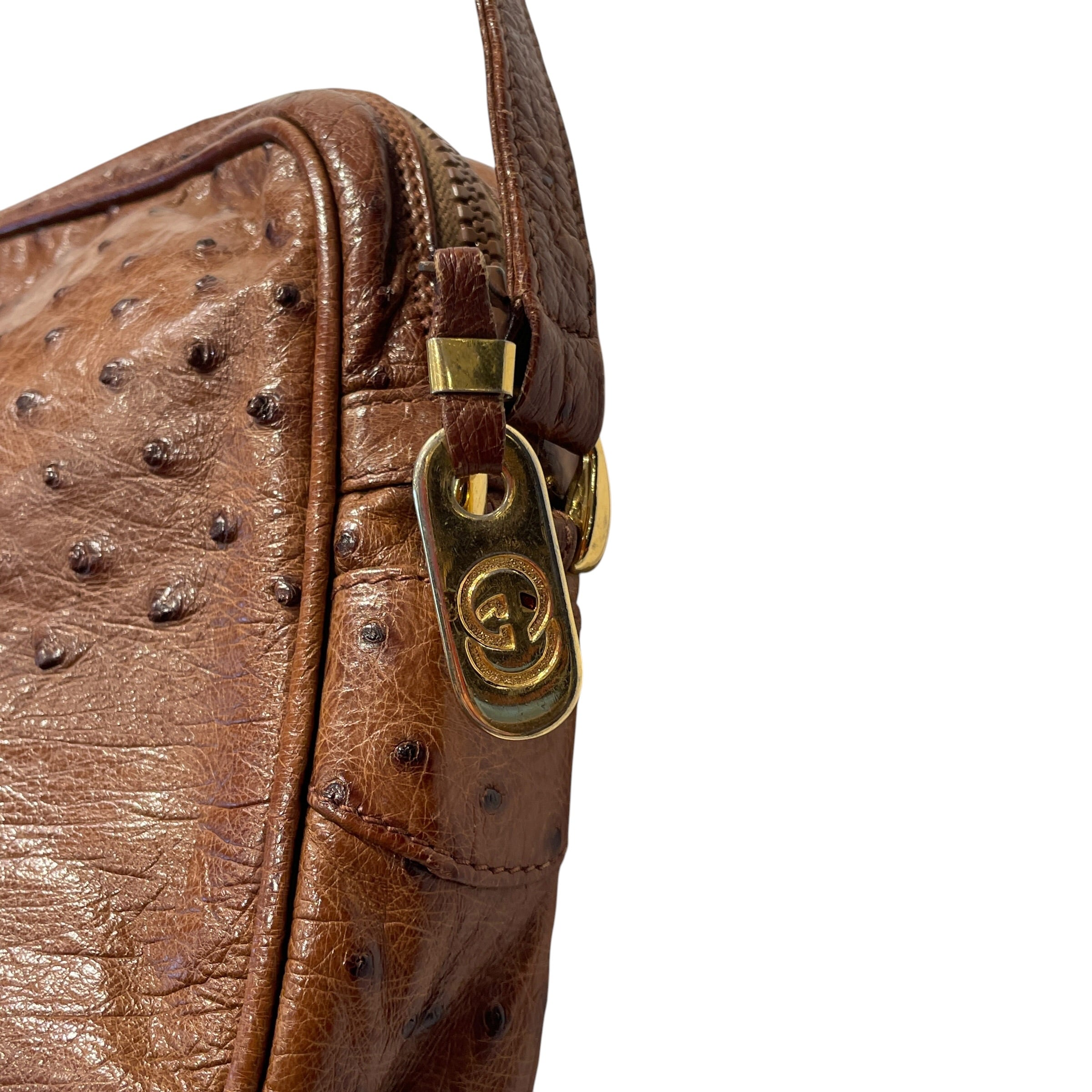 GUCCI/Cross Body Bag/Leather/BRW/OSTRICH view 7