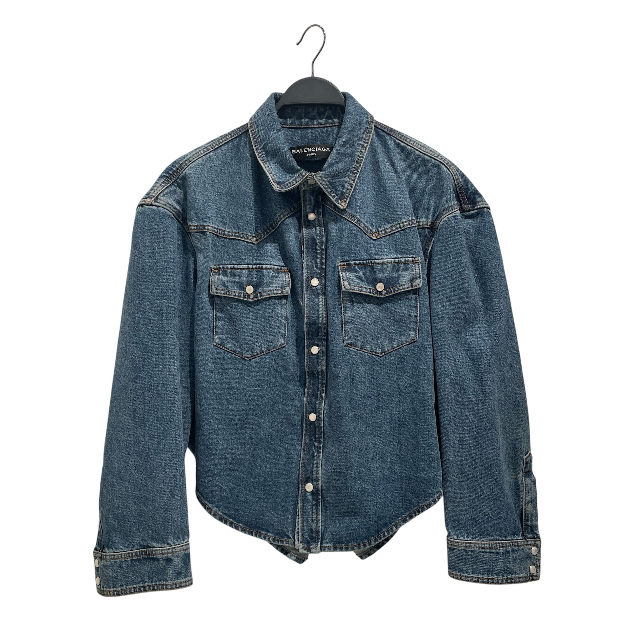 BALENCIAGA/LS Shirt/L/Denim/IDG/SS17 Western Shirt view 1