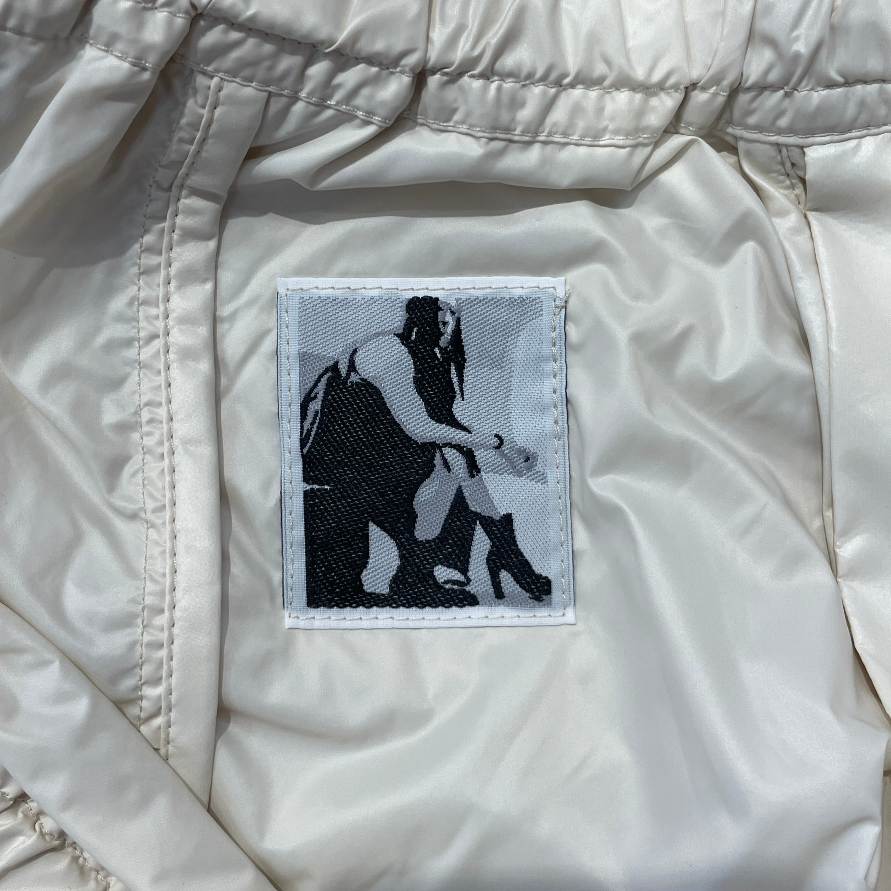 RICK OWENS DRKSHDW/Pants/M/Nylon/WHT/'Cream' Pusher Button Pants view 4
