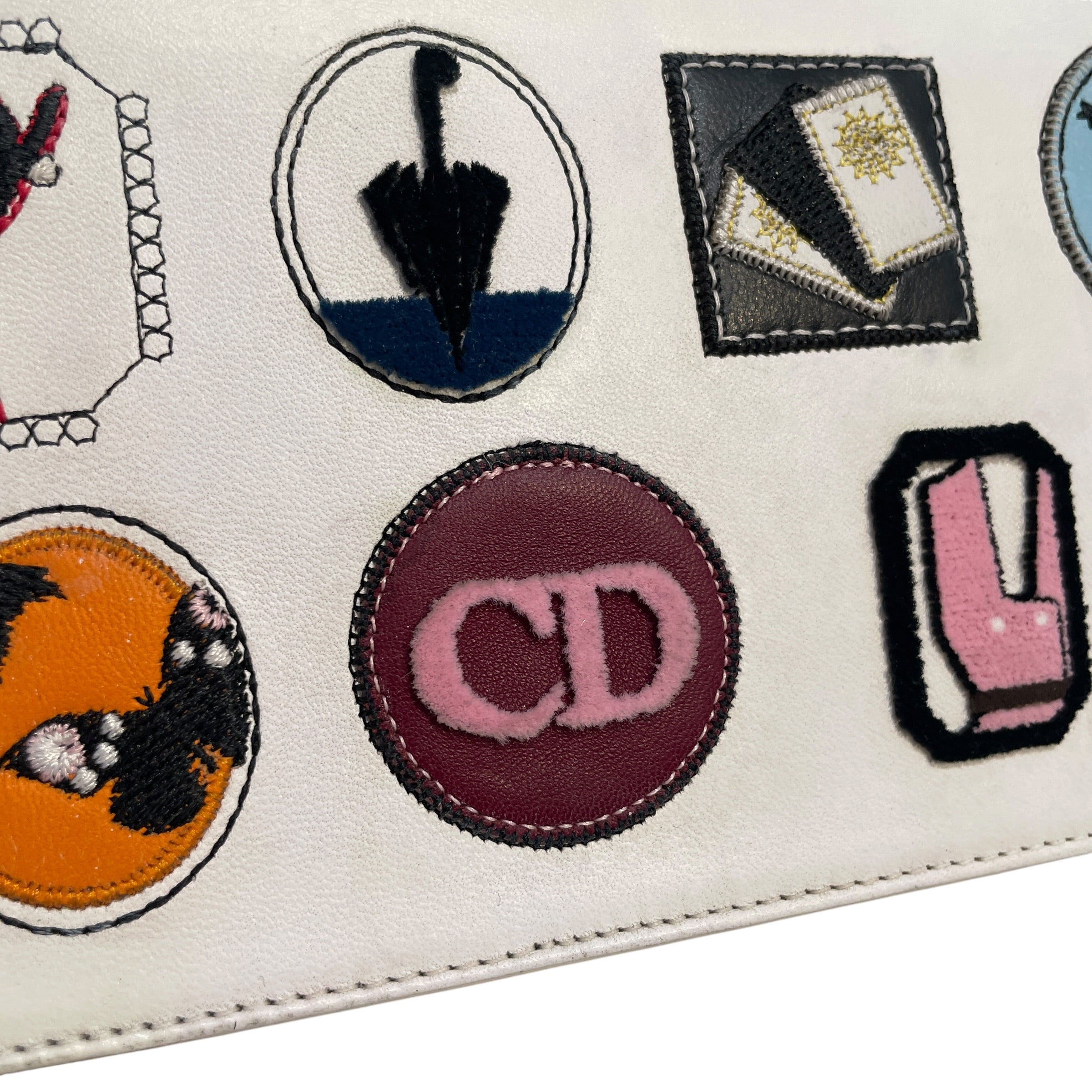 Christian Dior/Cross Body Bag/Graphic/Leather/MLT/Badge Embellished Chain Bag view 3