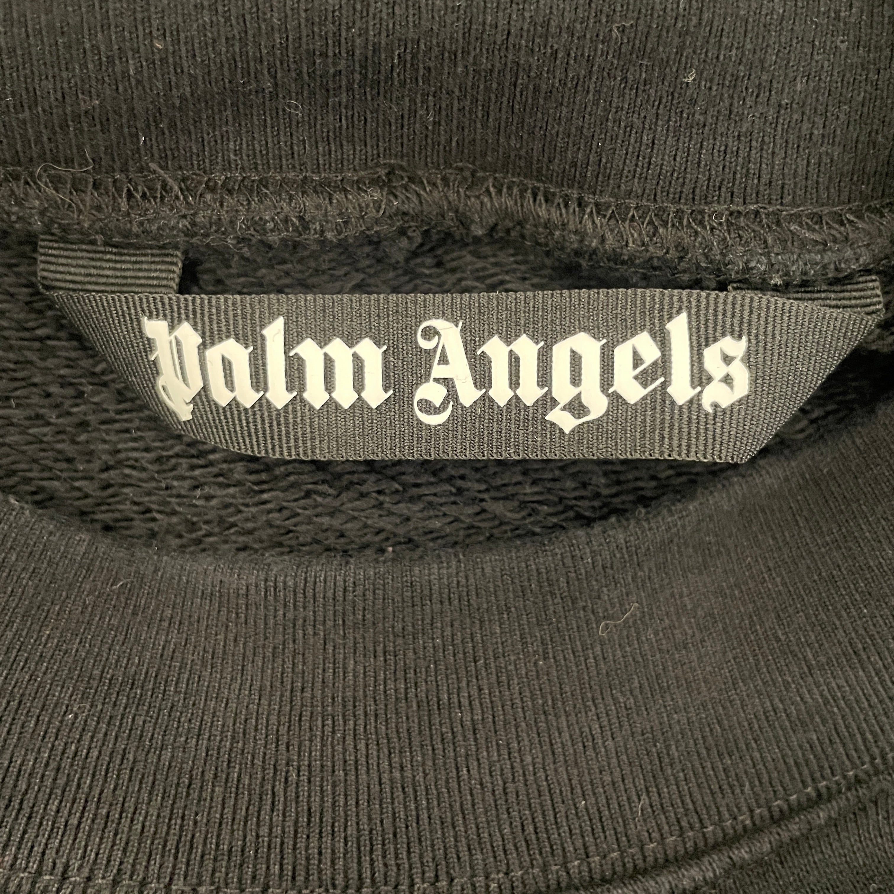 Palm Angels/Sweatshirt/M/Cotton/BLK/shark sweatshirt view 3