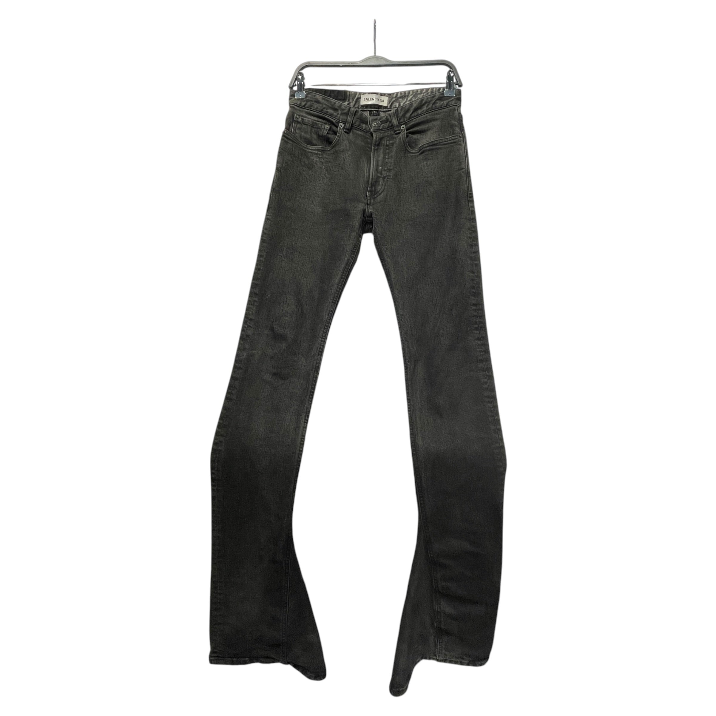 BALENCIAGA/Pants/26/Denim/BLK/Waxed bootcut Jeans view 1