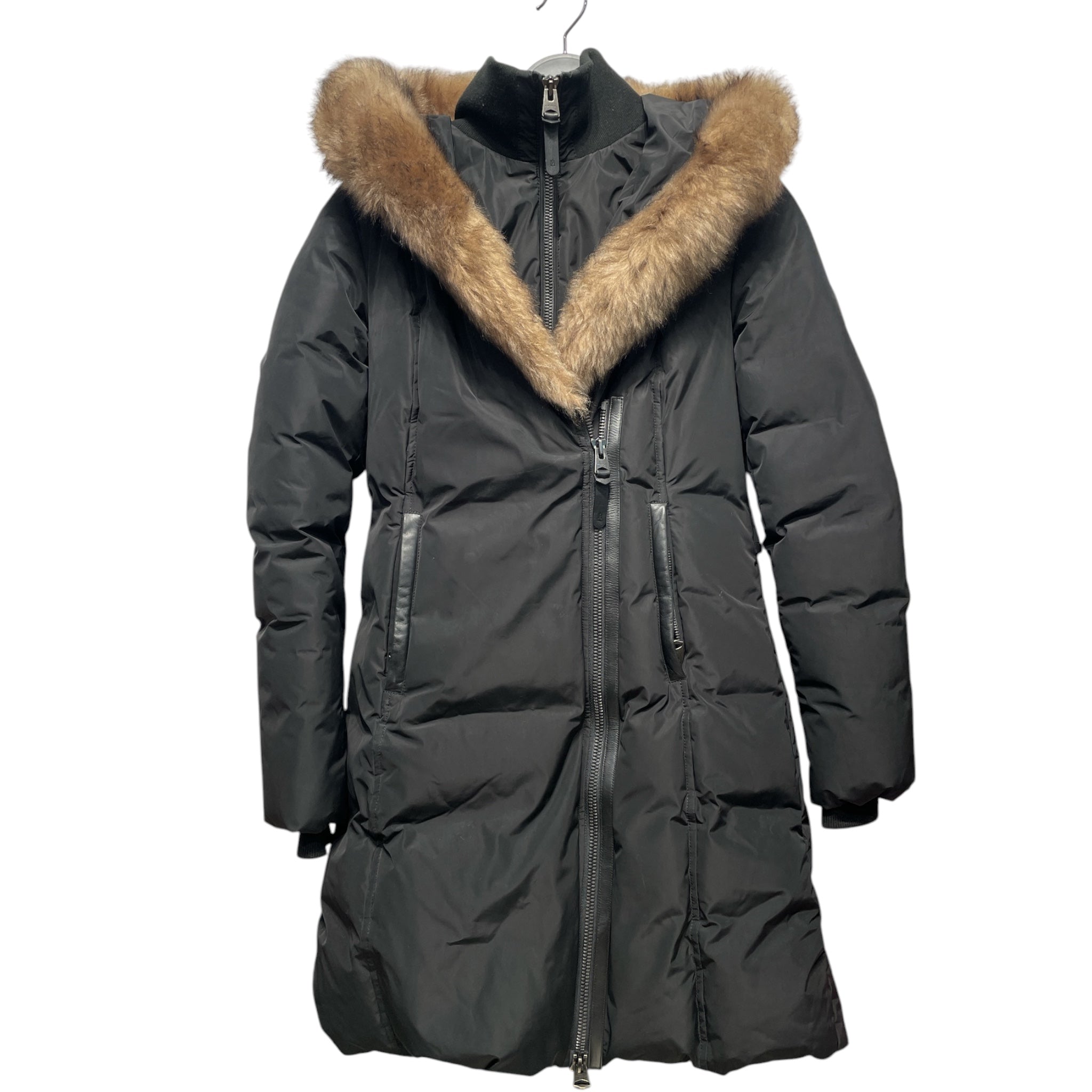 MACKAGE/Puffer Jkt/S/Nylon/BLK/FUR LINED HOOD view 1