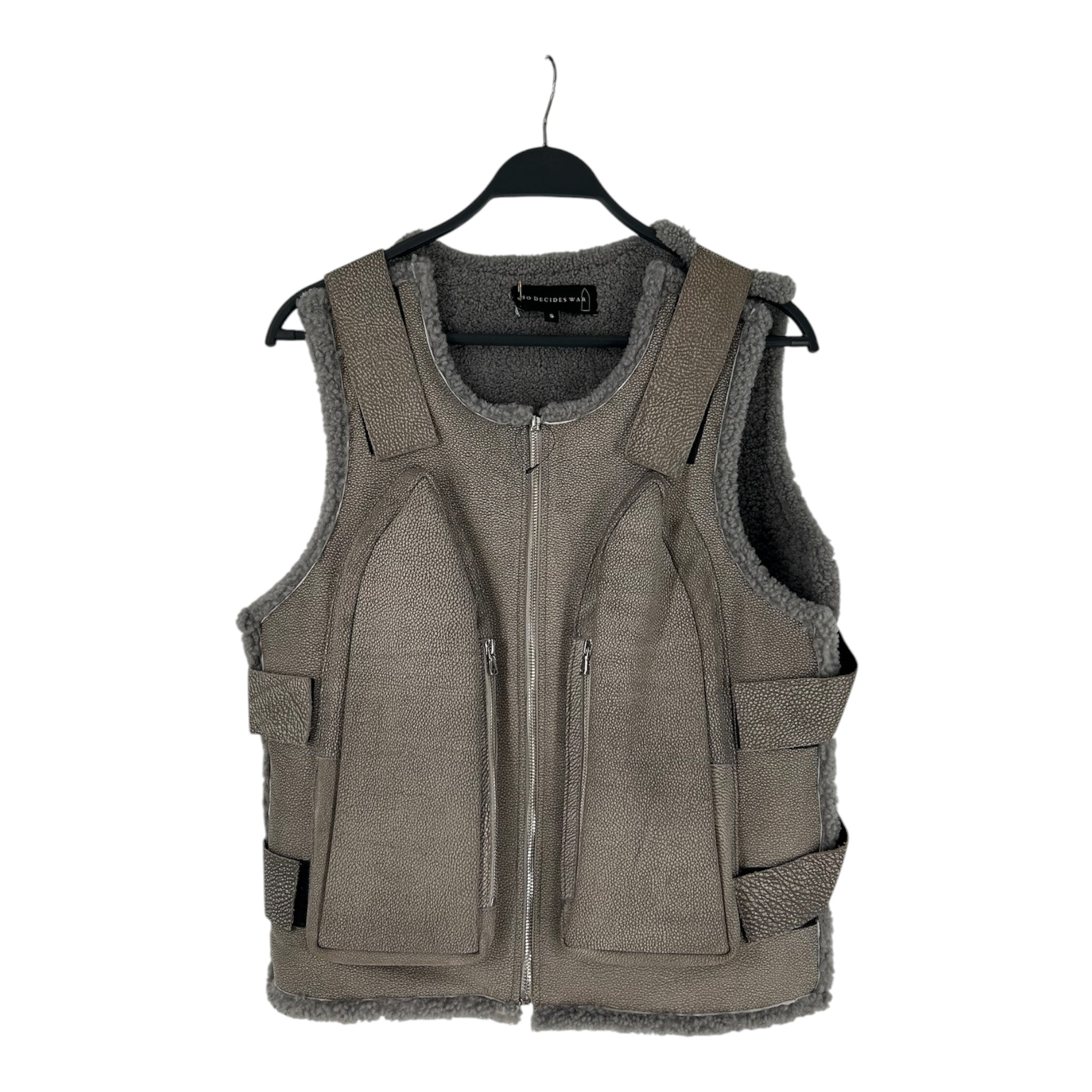 WHO DECIDES WAR/Vest/M/Leather/GRY/bullet vest view 1
