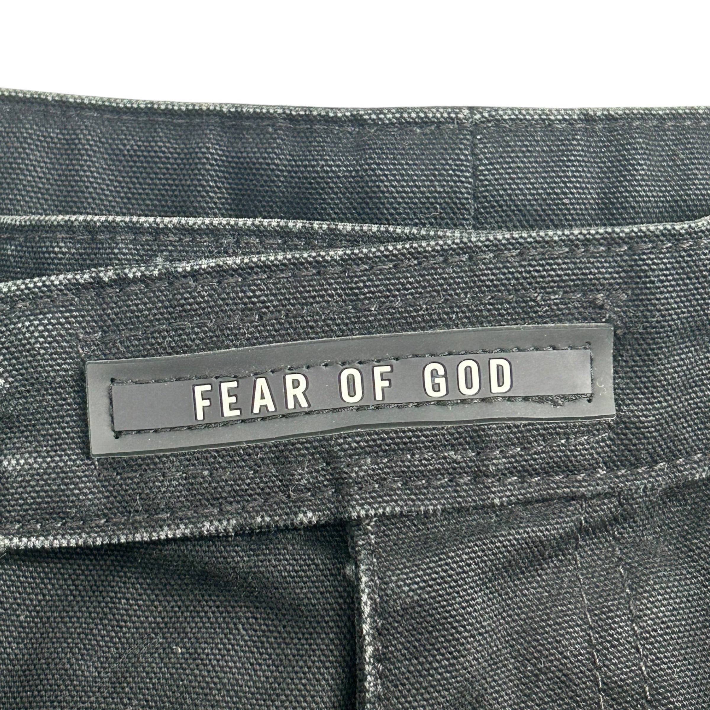 FEAR OF GOD/Straight Pants/L/Cotton/BLK/double knee view 5