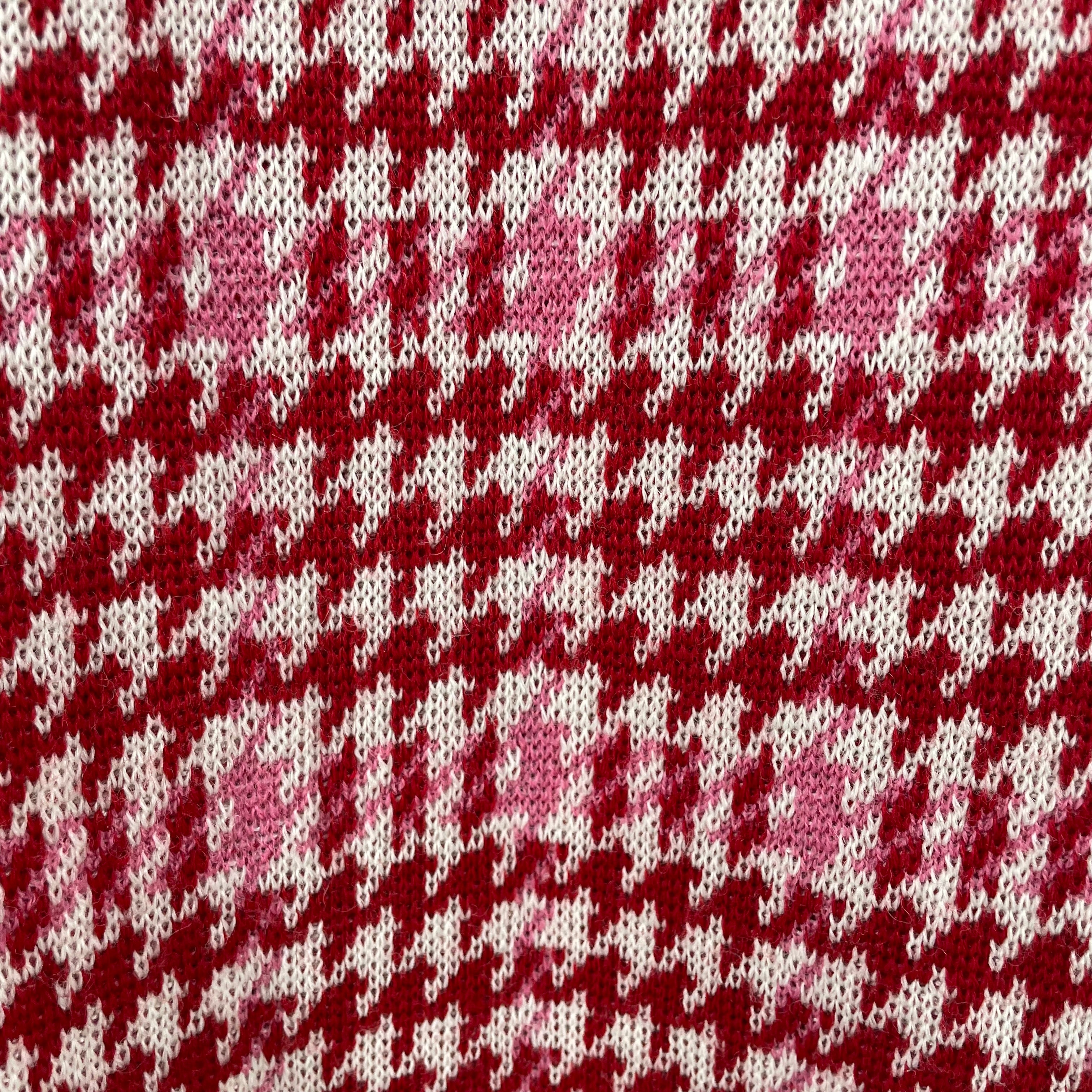 COMME des GARCONS HOMME PLUS/Knitted Vest/M/All Over Print/Wool/RED/FLORAL KNITTED view 8