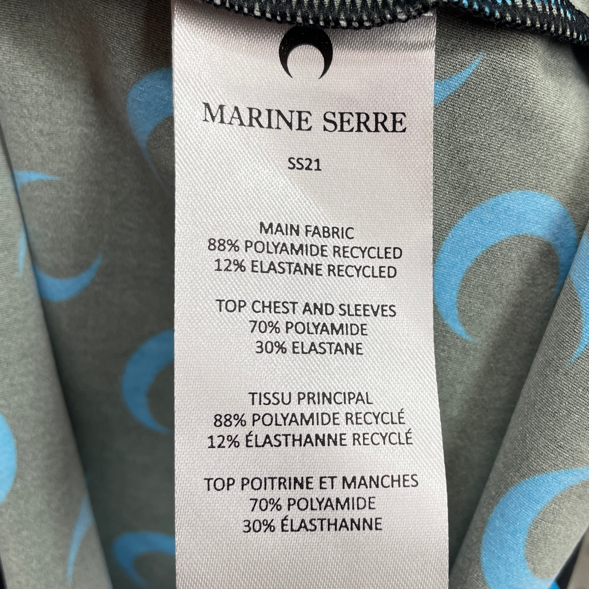 MARINE SERRE/LS Cut & Sew/L/Graphic/Polyester/MLT/WHT/BLK/TAN LOGO SHIRT view 4