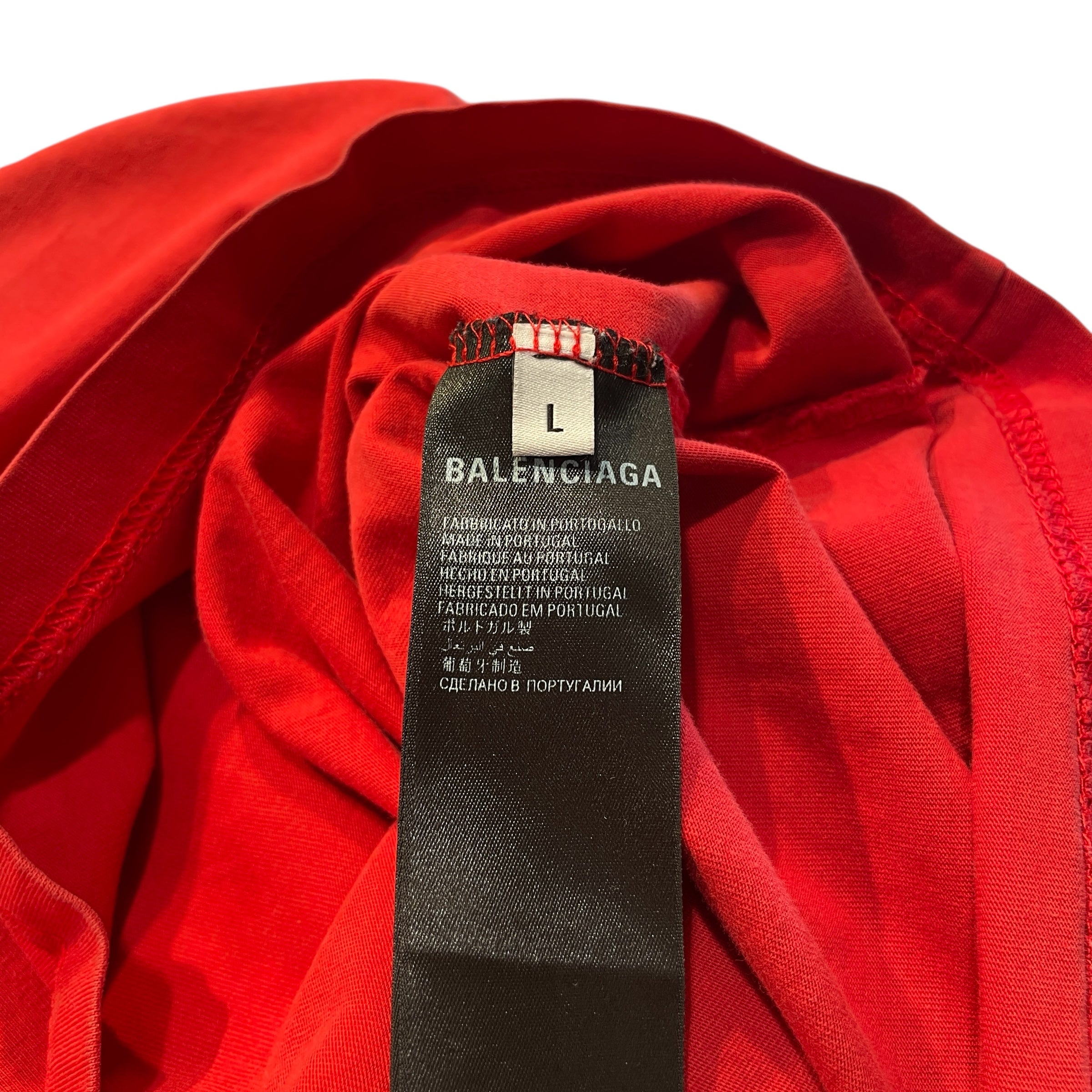 BALENCIAGA/T-Shirt/L/Cotton/RED/Unifit Sporty B Tee view 4