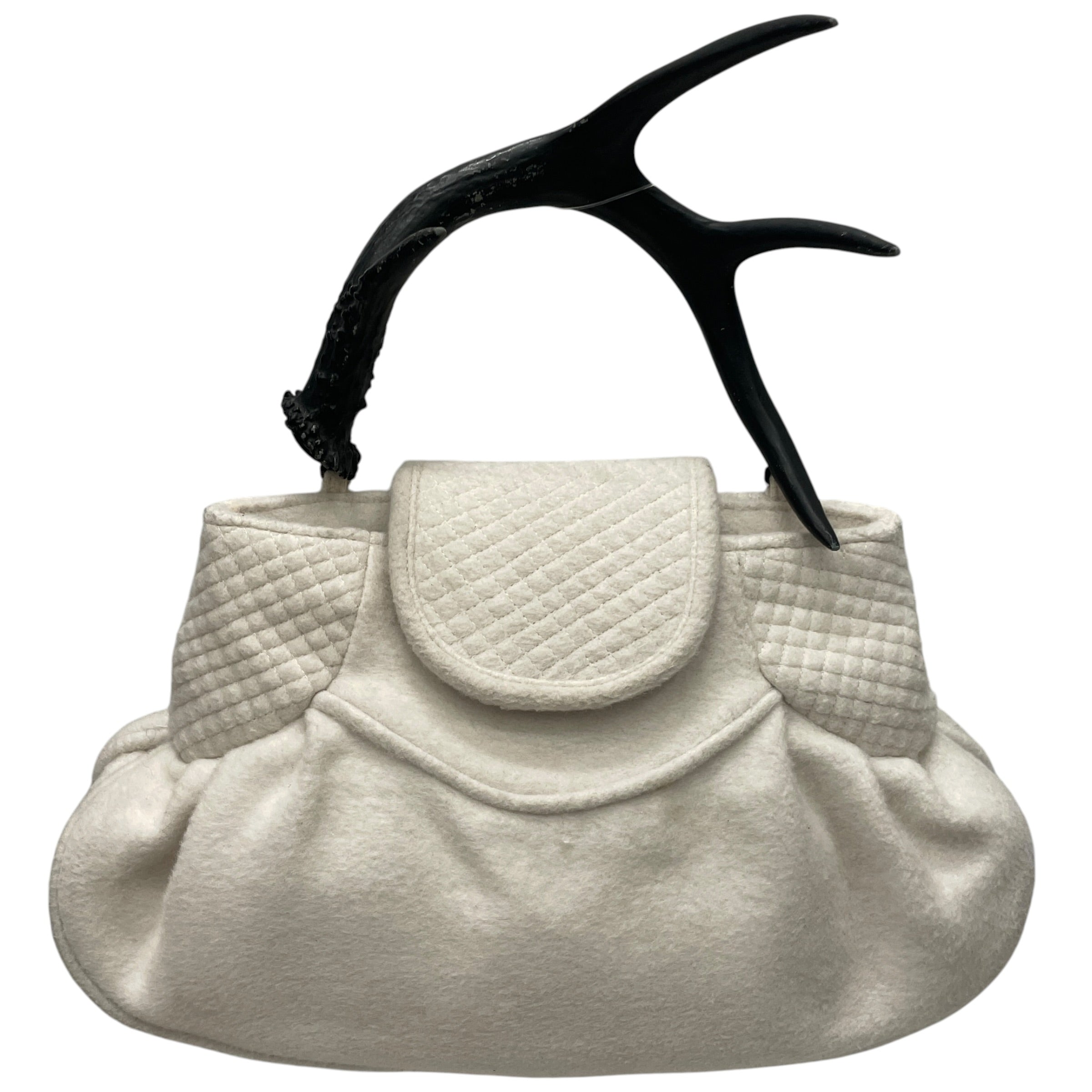 Vintage/Bag/Wool/WHT/BLACK DEER ANTLER view 1