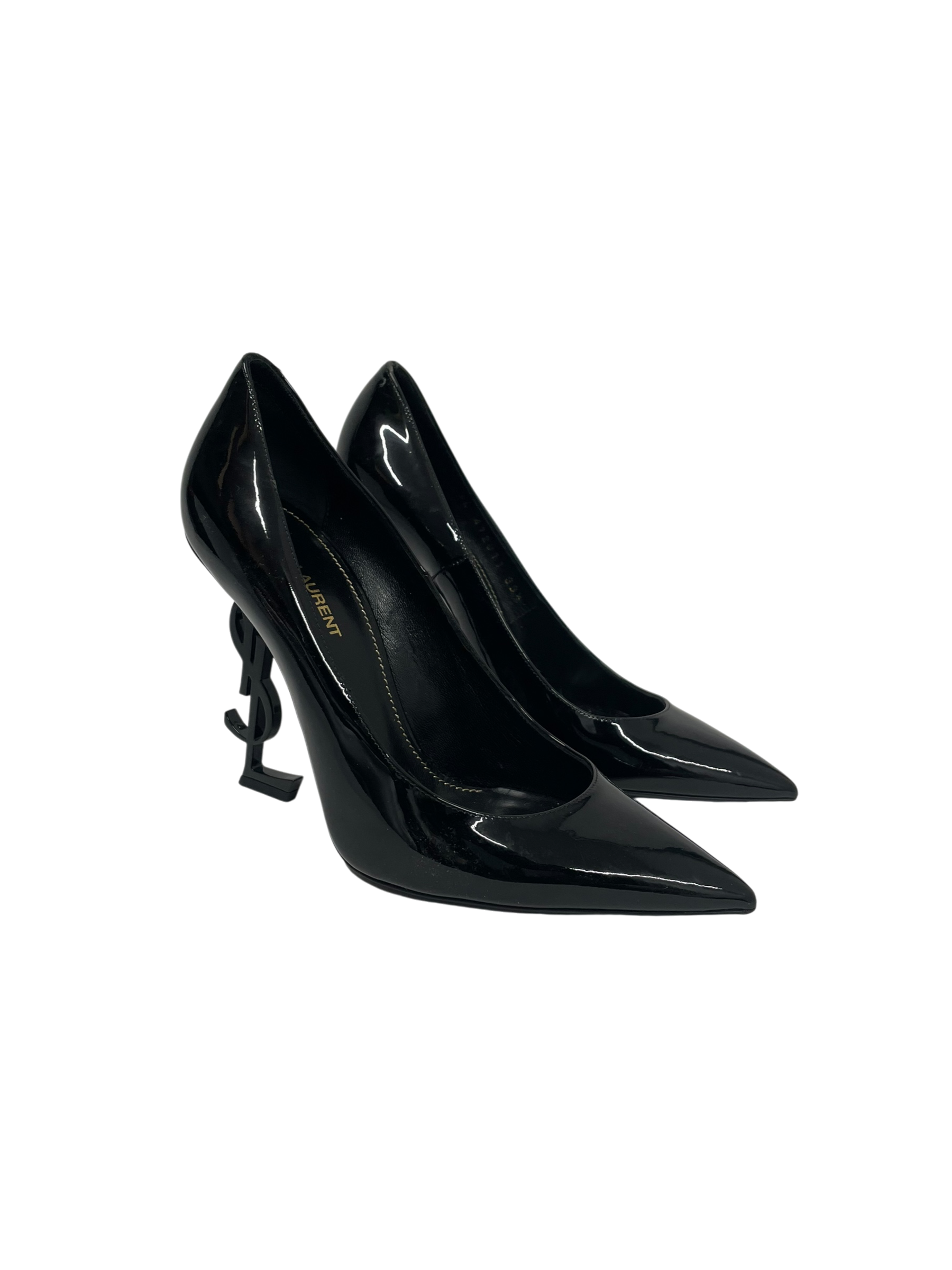 YVES SAINT LAURENT/Heels/EU 39.5/BLK/LOGO HEEL view 1
