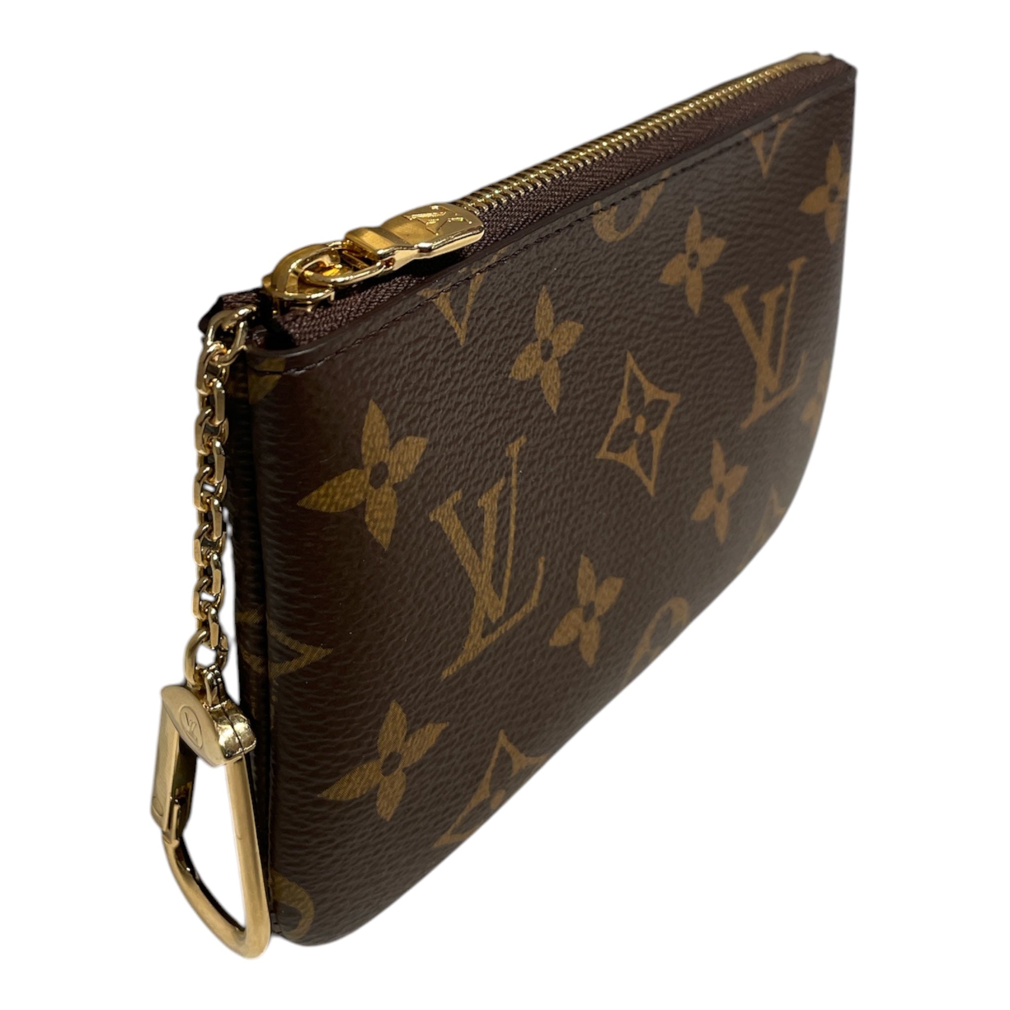 LOUIS VUITTON/Coin Wallet/Monogram/Leather/BRW/KEY POUCH view 6