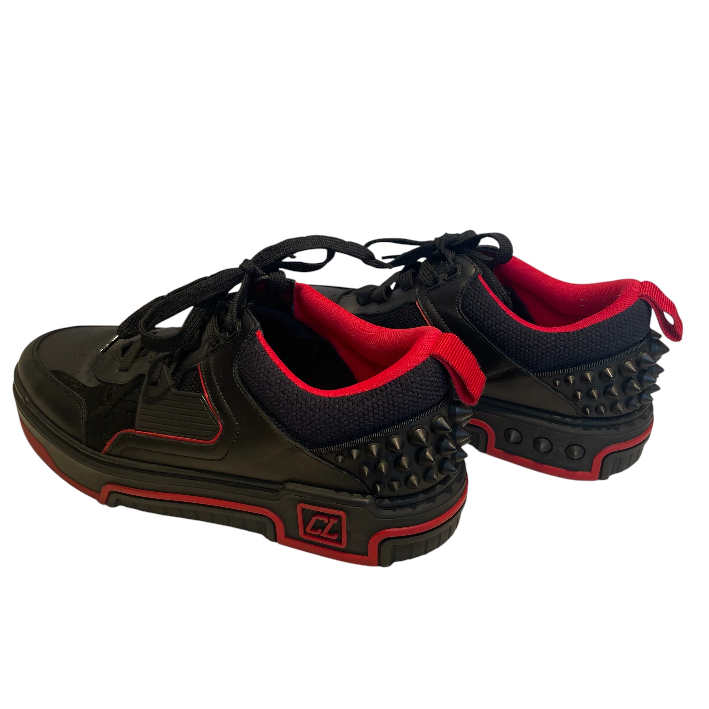 Christian Louboutin/Low-Sneakers/Leather/BLK/ASTOLOUBI 2 BLK/RED view 2