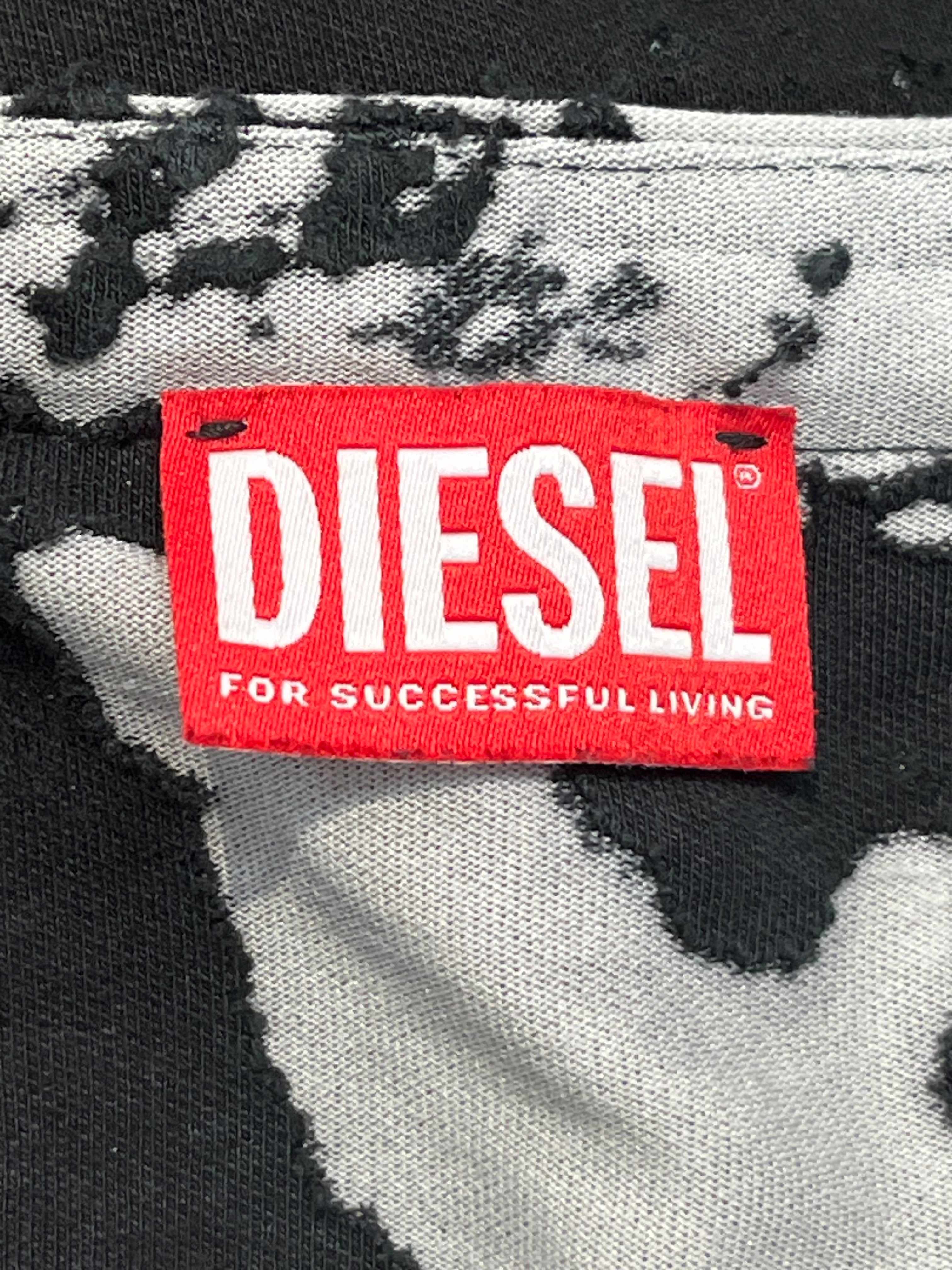 DIESEL/Tops/M/All Over Print/Cotton/GRY/93243 BLK ALLOVER/YLW DDD view 3