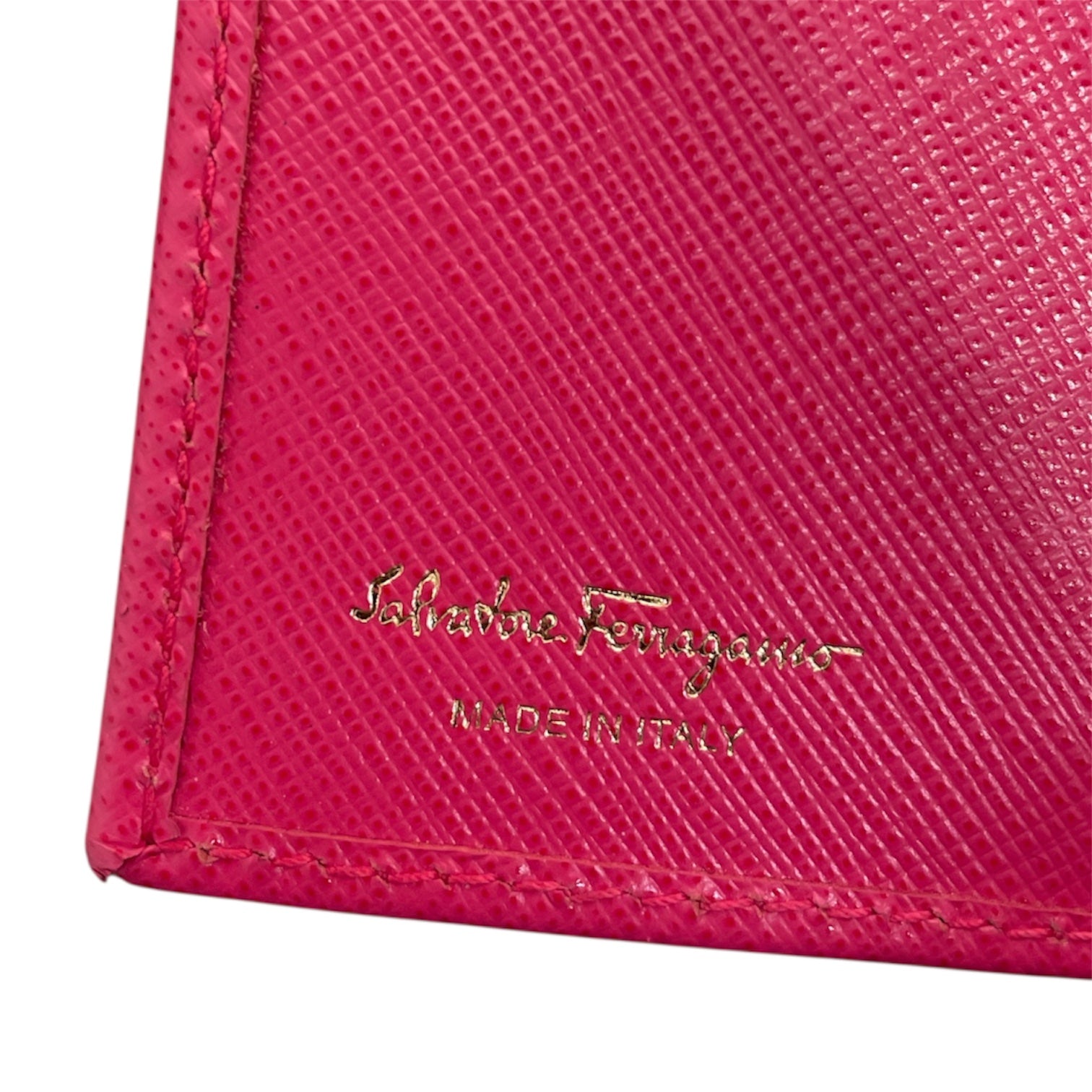 Salvatore Ferragamo/Trifold Wallet/Leather/PNK/ view 3