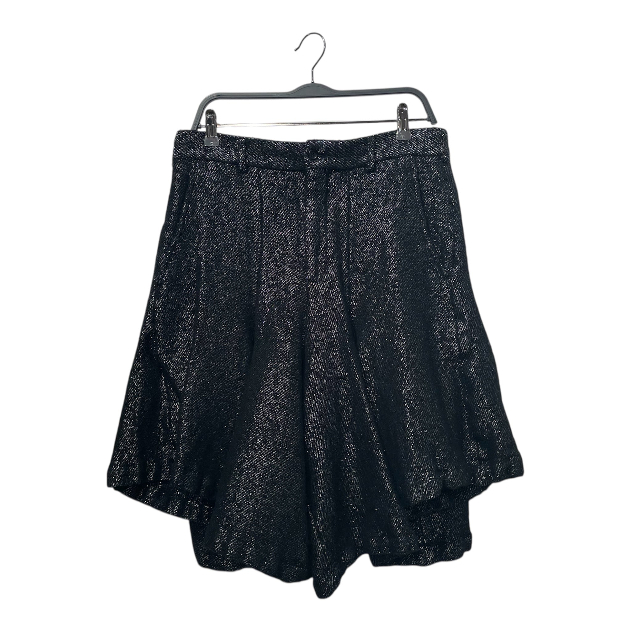 COMME des GARCONS/Shorts/M/Wool/BLK/Glitter/ DOUBLE LEG SHORTS view 1