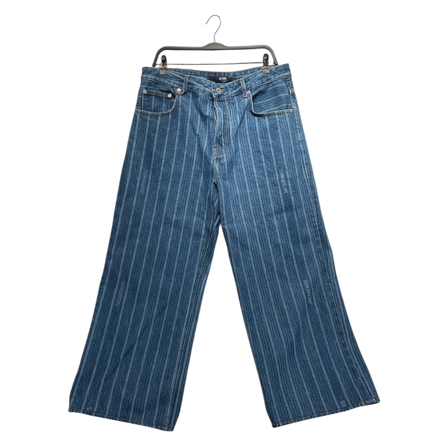 JACQUEMUS/Pants/33/Denim/BLU/Stripe/ view 5