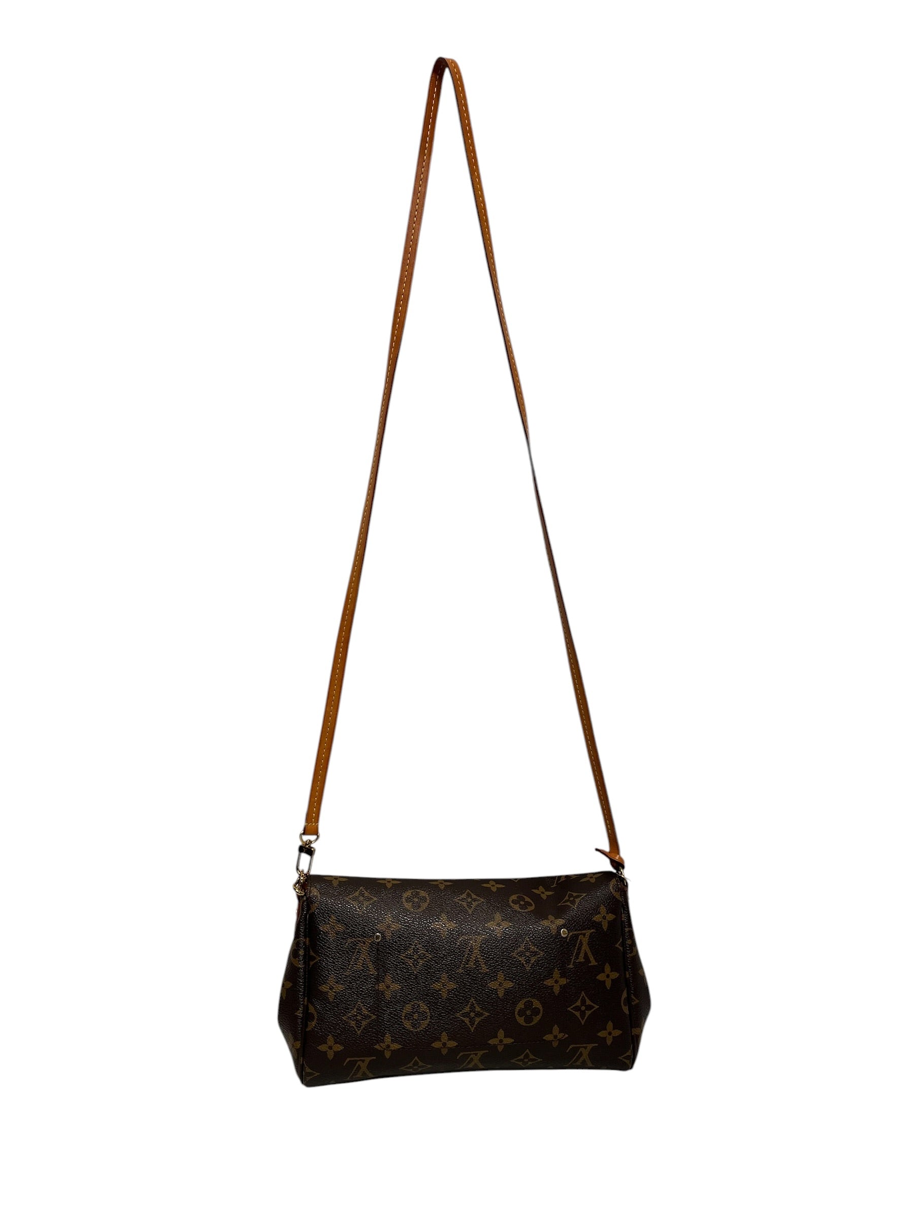 LOUIS VUITTON/Cross Body Bag/All Over Print/Leather/BRW/favorite MM view 3