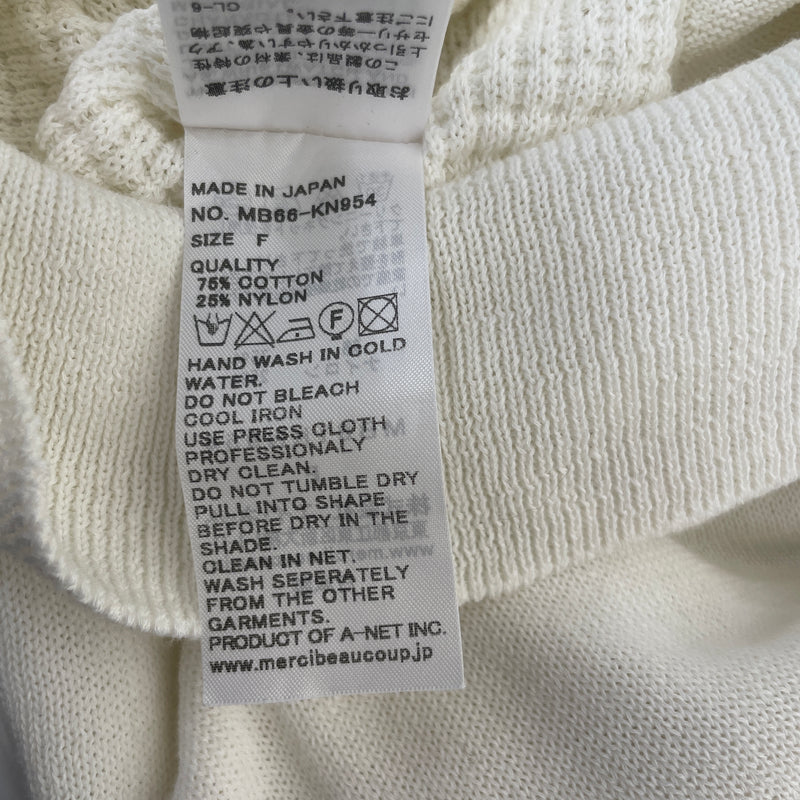 mercibeaucoup，///Sweater/--/Plain/Cotton/WHT//-- Not Applicable/mb61kn954