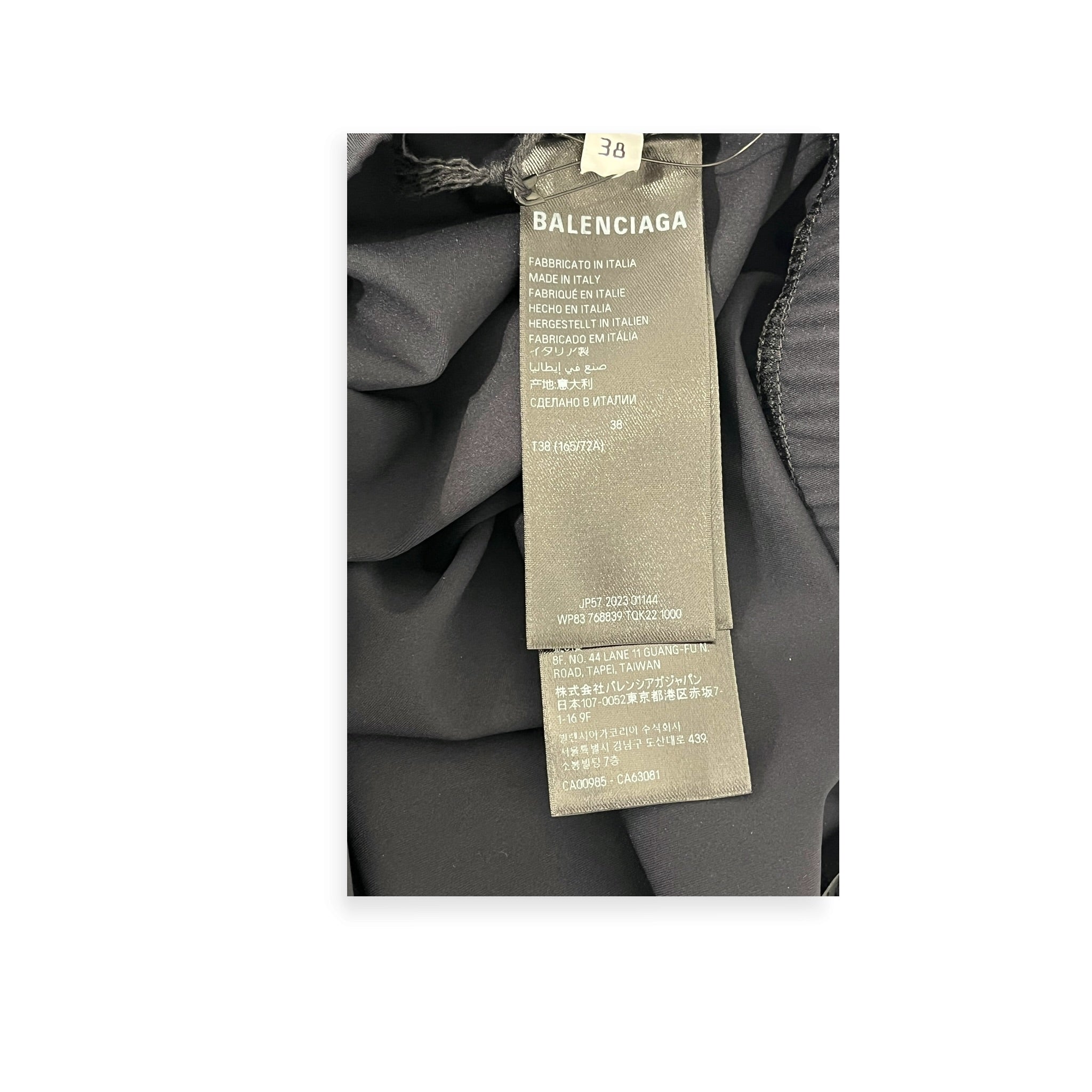 BALENCIAGA/Bottoms/38/Polyester/BLK/ANATOMICAL HEELED PANTS view 10