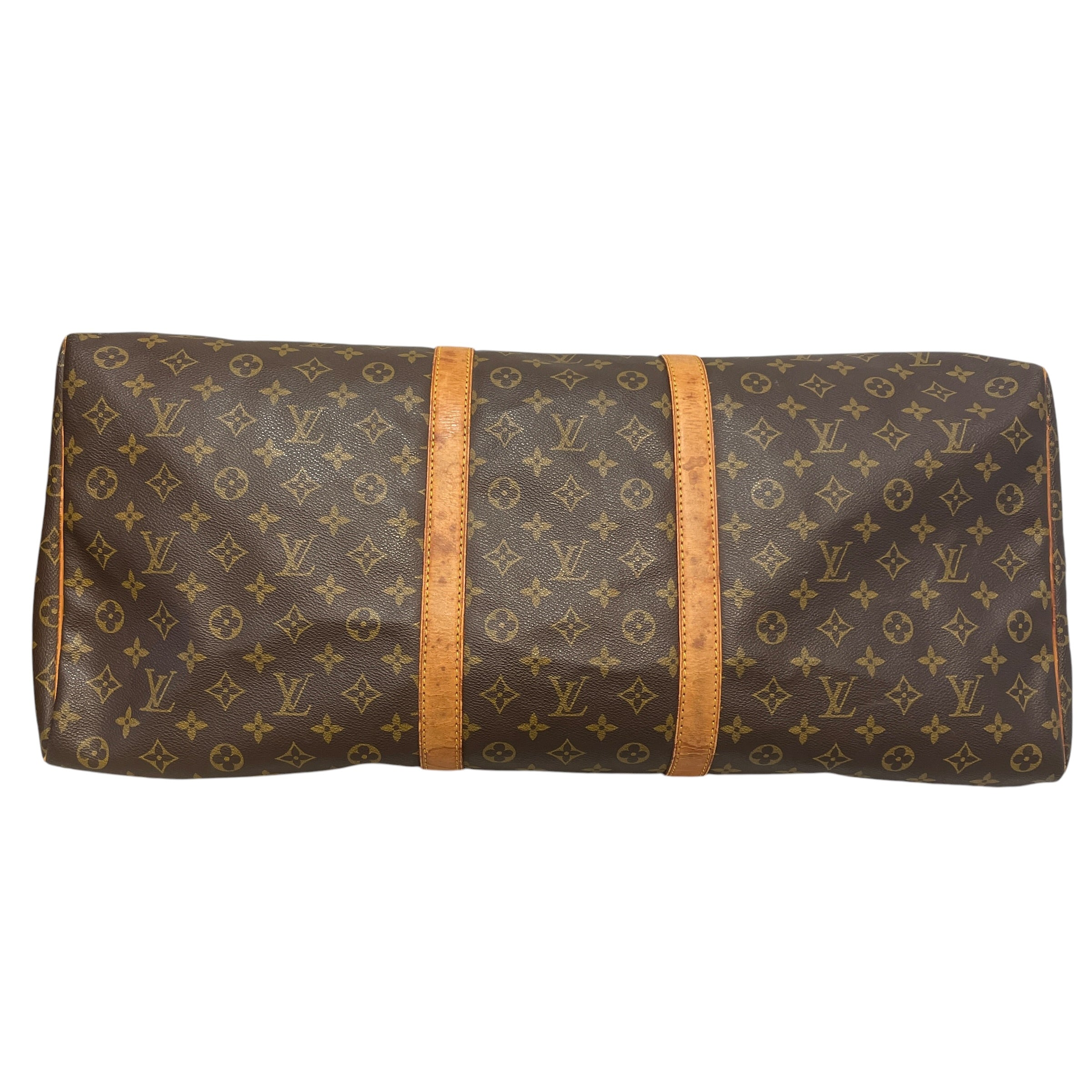 LOUIS VUITTON/Bag/Monogram/Leather/BRW/Monogram Coated Keepall 60 view 3
