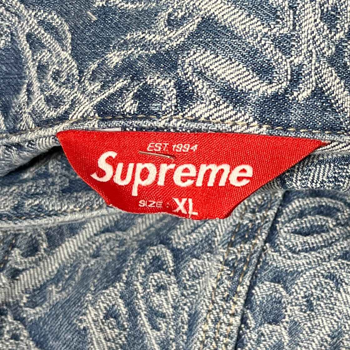 Supreme/Denim Jkt/XL/Denim/BLU/All Over Print/Jacquard Print view 3