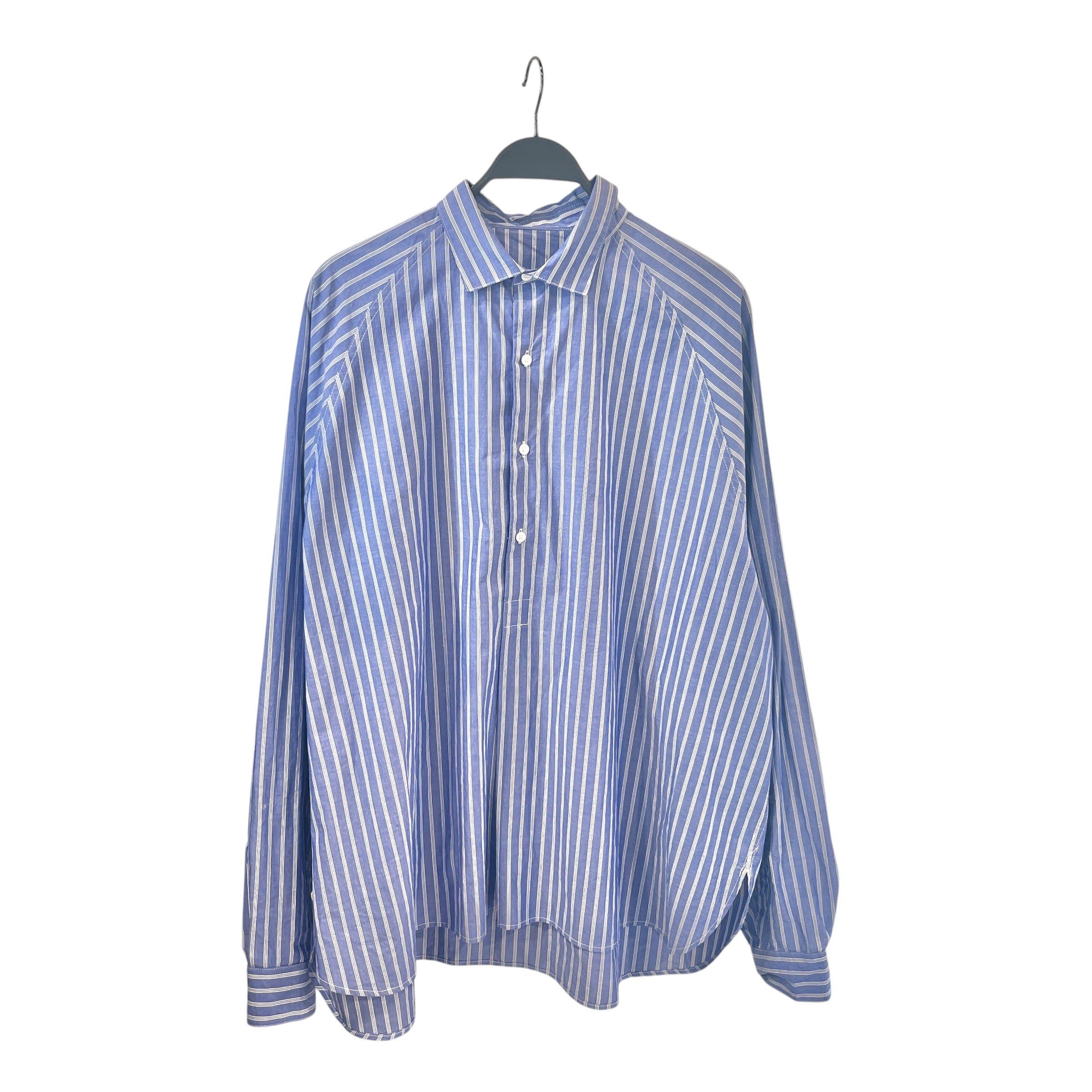 sillage/Flannel Shirt/Cotton/IDG/Open Coller/All Over Print/wide lined shirt view 1