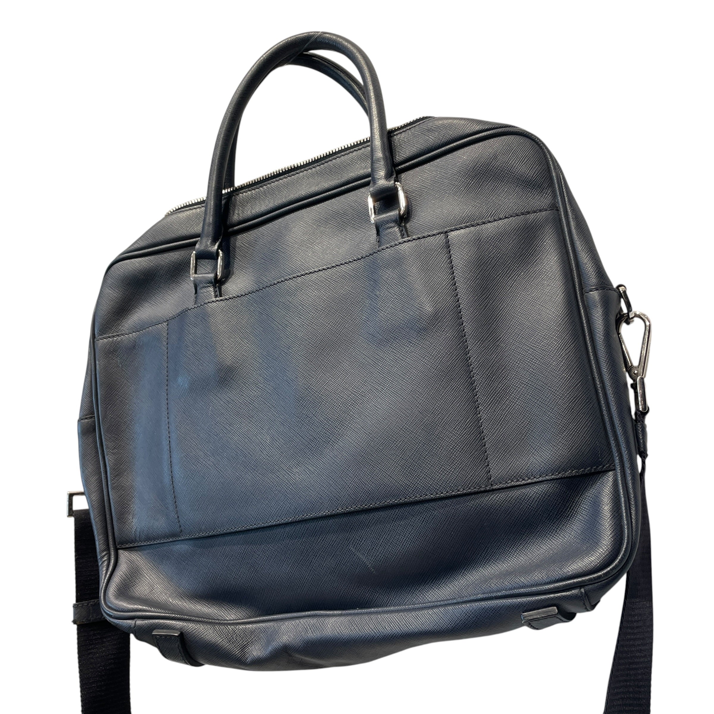 PRADA/Bag/Leather/NVY/STAFFIANO TRAVEL LEATHER view 8