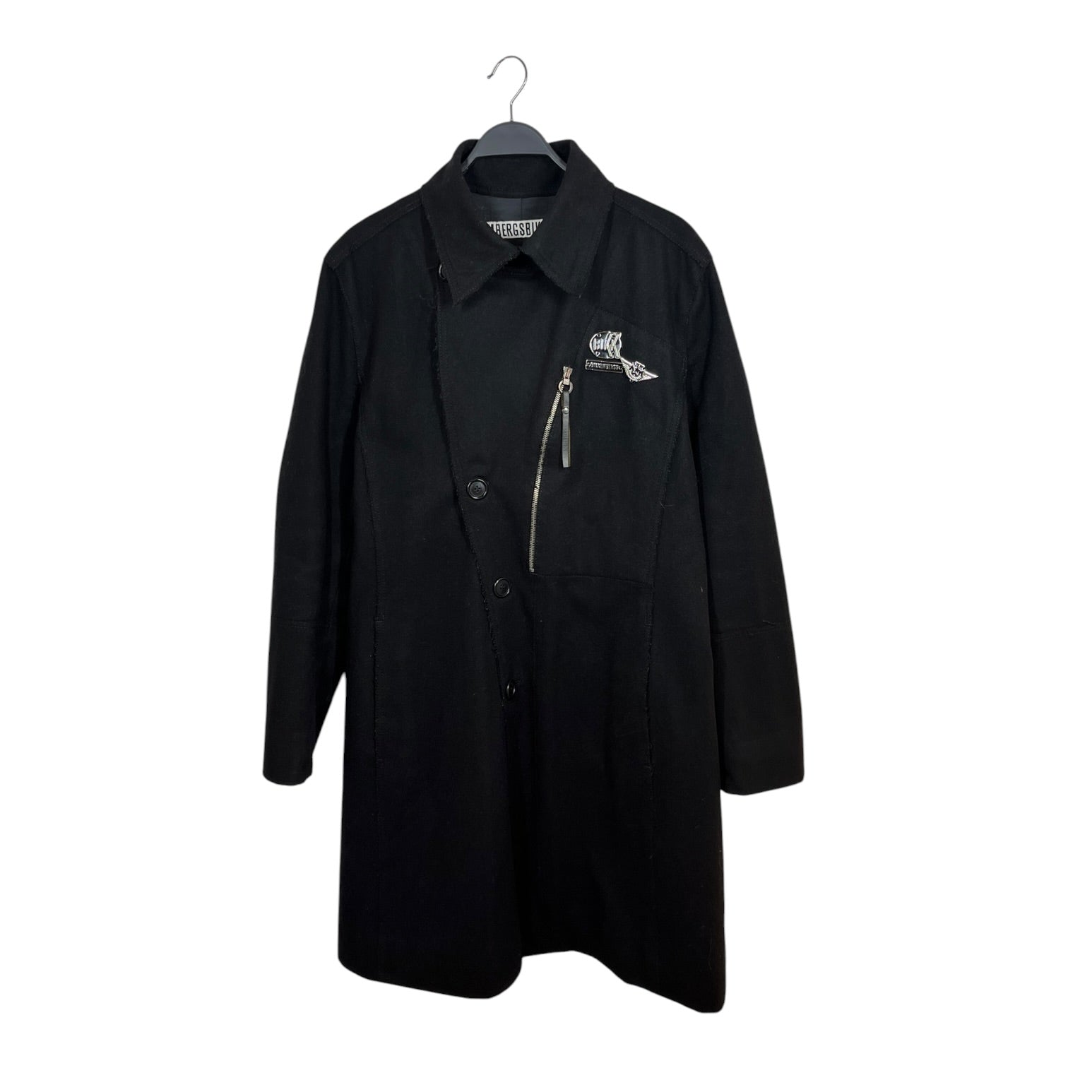 DIRK BIKKEMBERGS/Coat/50/Wool/BLK/Woll Blend Overcoat view 1