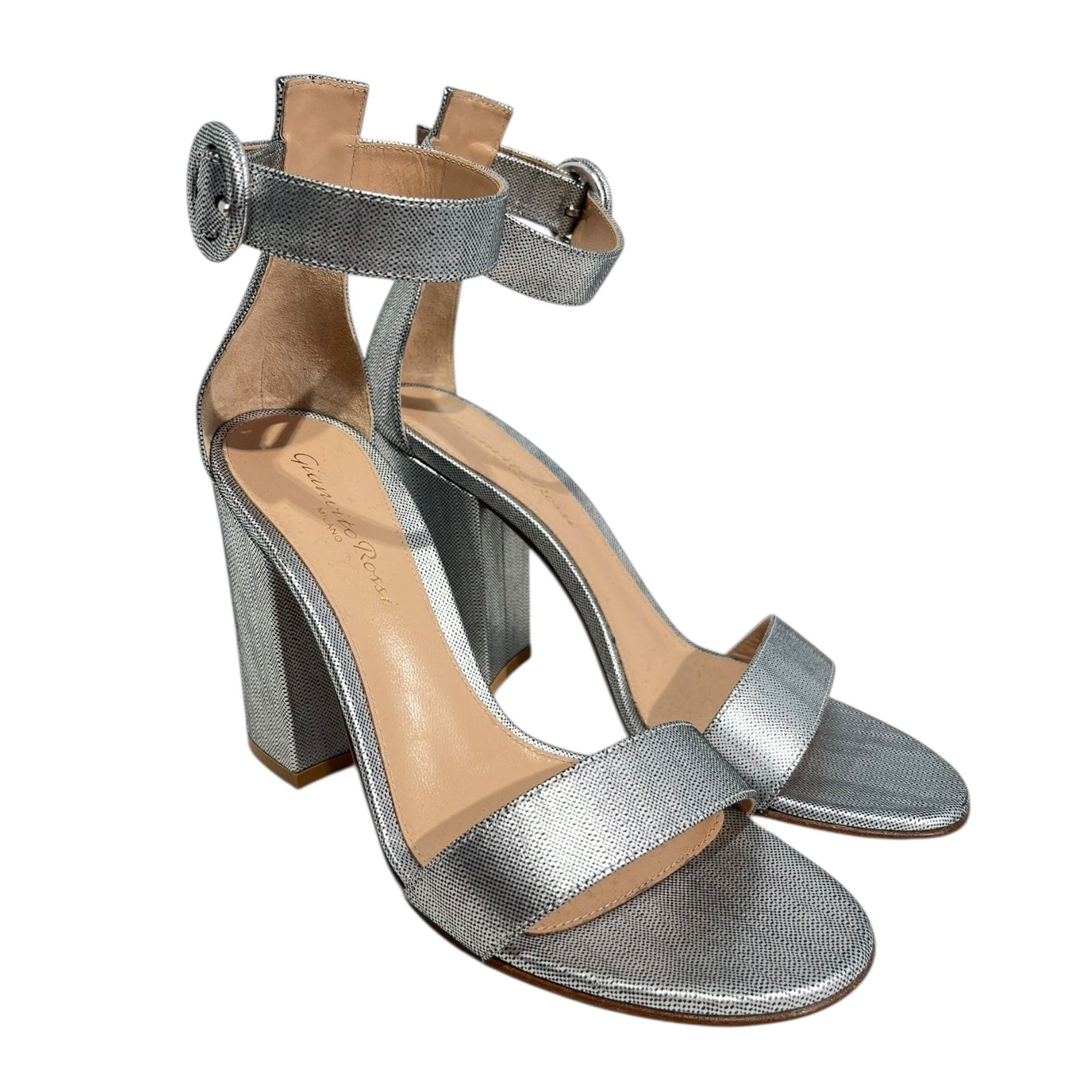 Gianvito Rossi/Heels/EU 37/Leather/SLV/Ankle Strap/ view 1