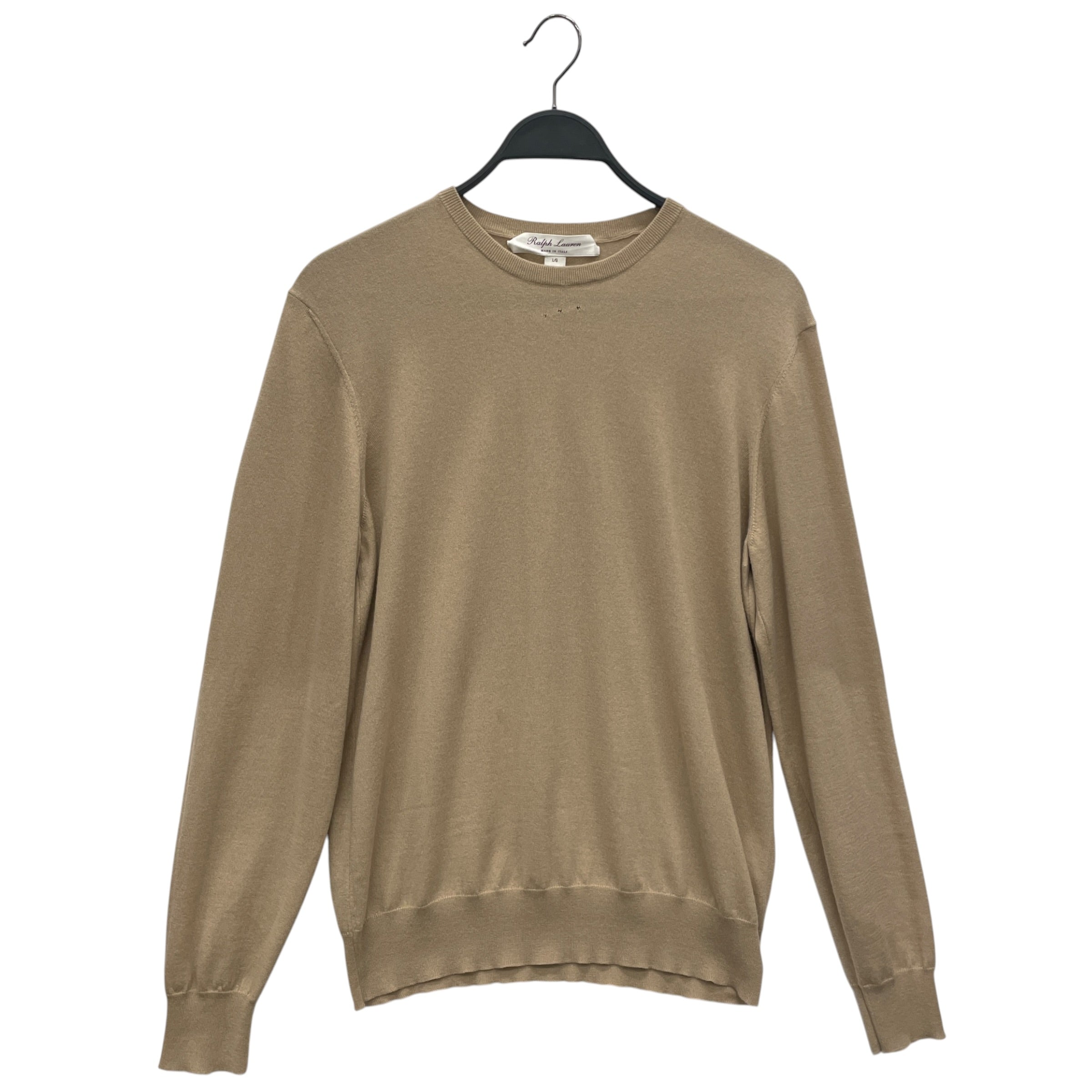 RALPH LAUREN PURPLE LABEL/LS T-Shirt/L/Cashmere/CRM/ view 1