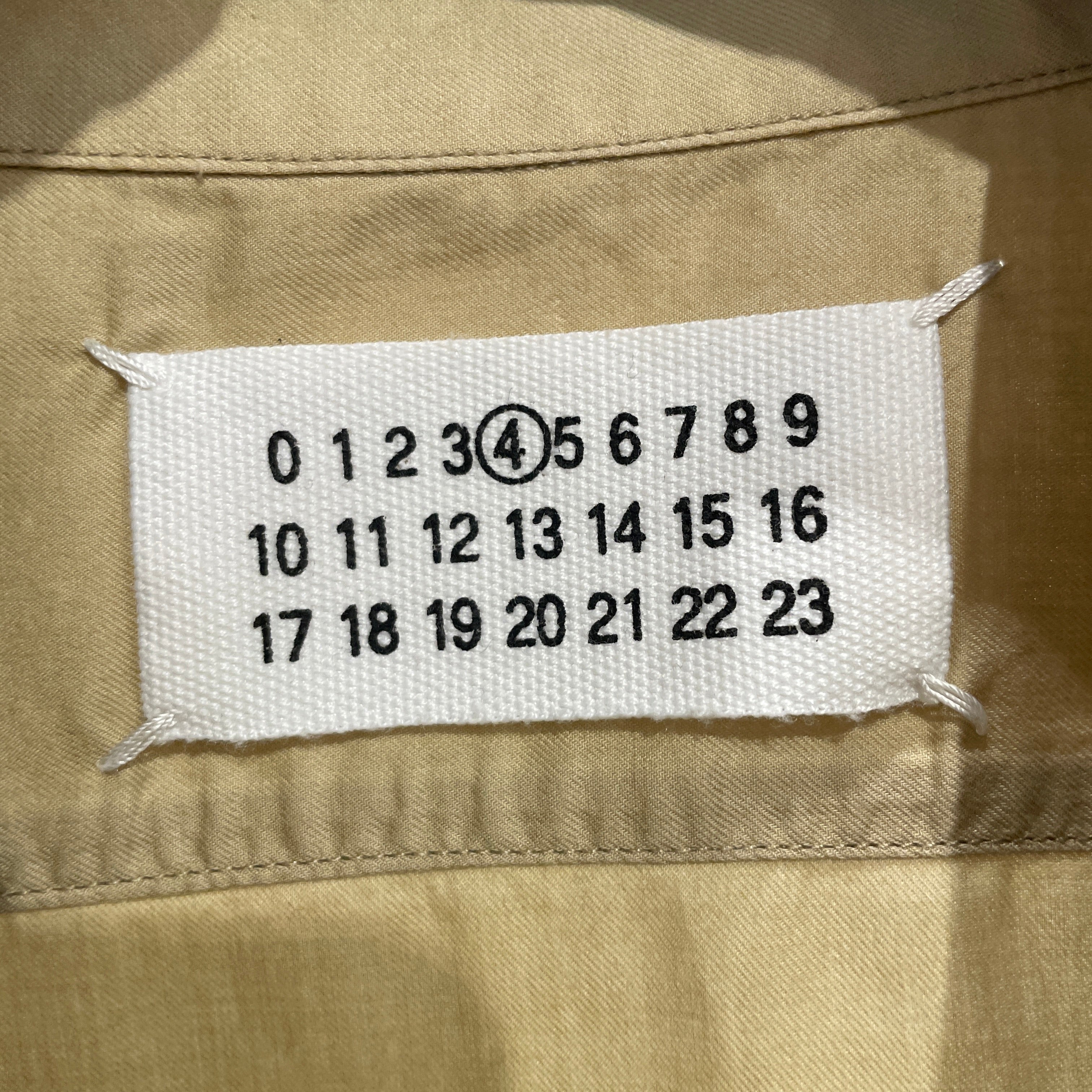 Maison Margiela/LS Shirt/40/Cotton/BEG/BUILT IN TIE view 3
