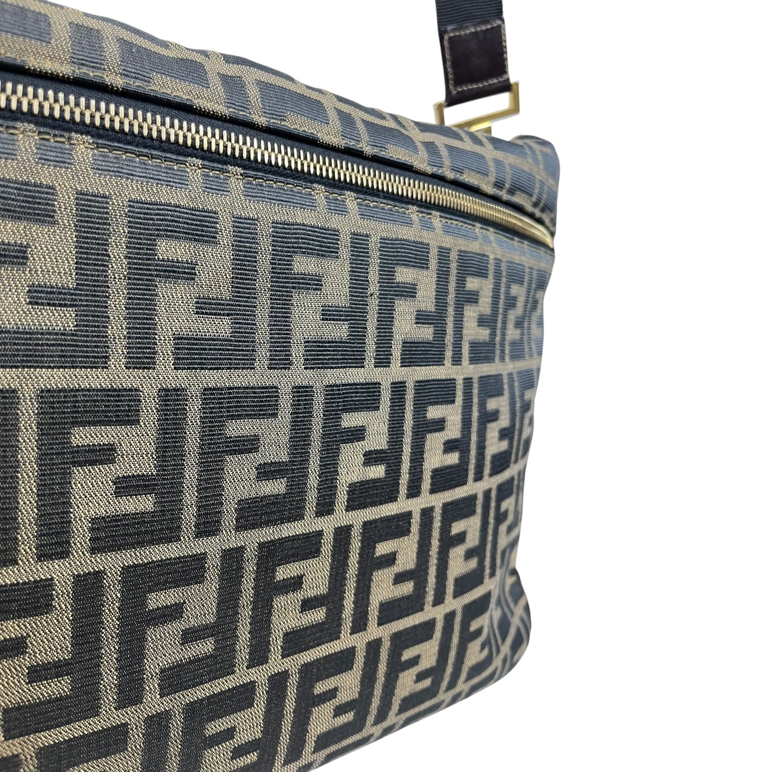 FENDI/Cross Body Bag/Monogram/Cotton/BRW/Zucca Monogram Messenger Bag view 3