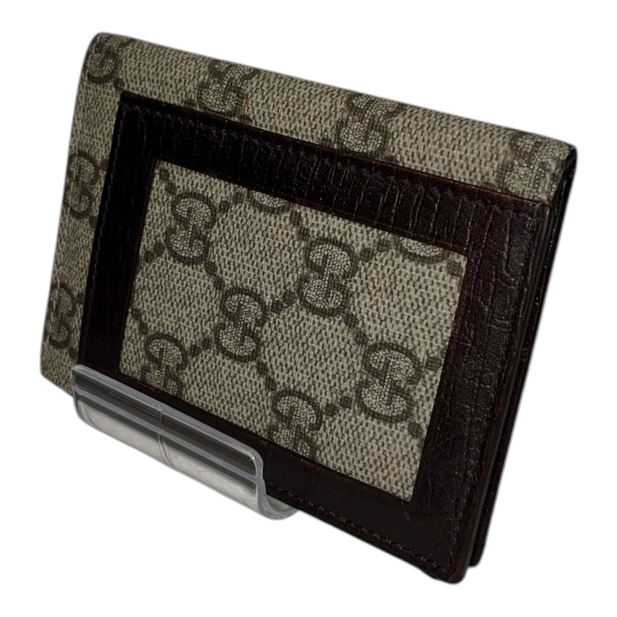 GUCCI/Wallet/Monogram/Leather/BRW/BIFOLD CARD HOLDER view 2