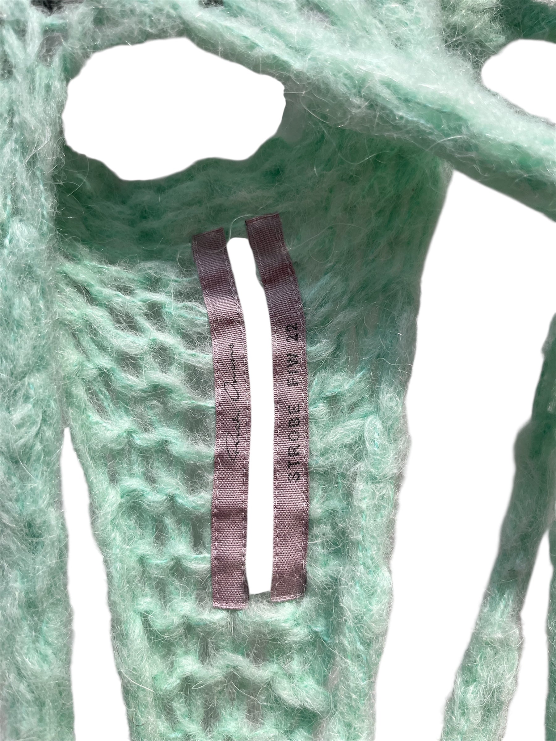 Rick Owens/Knitted Vest/S/Mohair/GRN/Net view 3