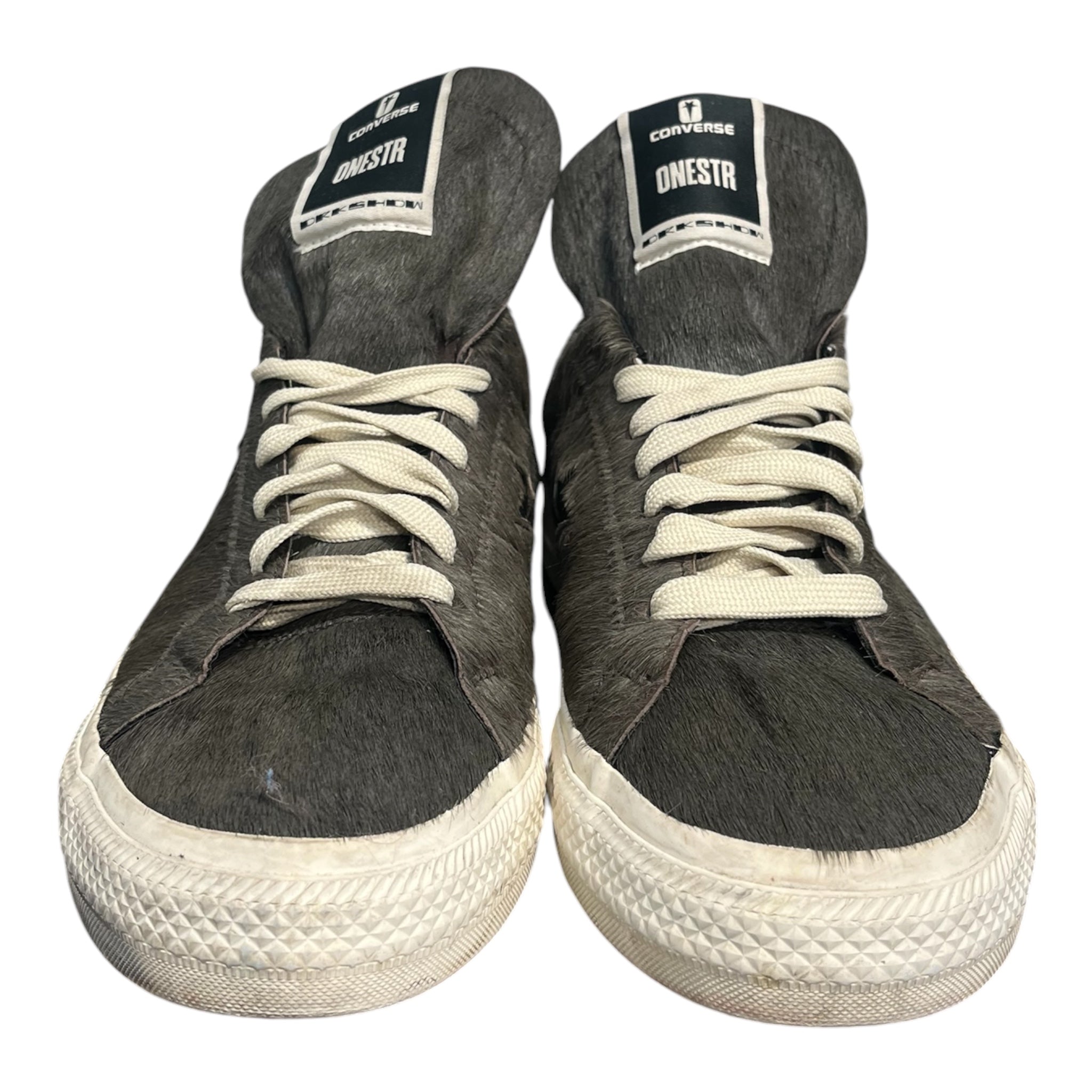 CONVERSE/Rick Owens/Low-Sneakers/US 12/GRY/PONY HAIR view 2
