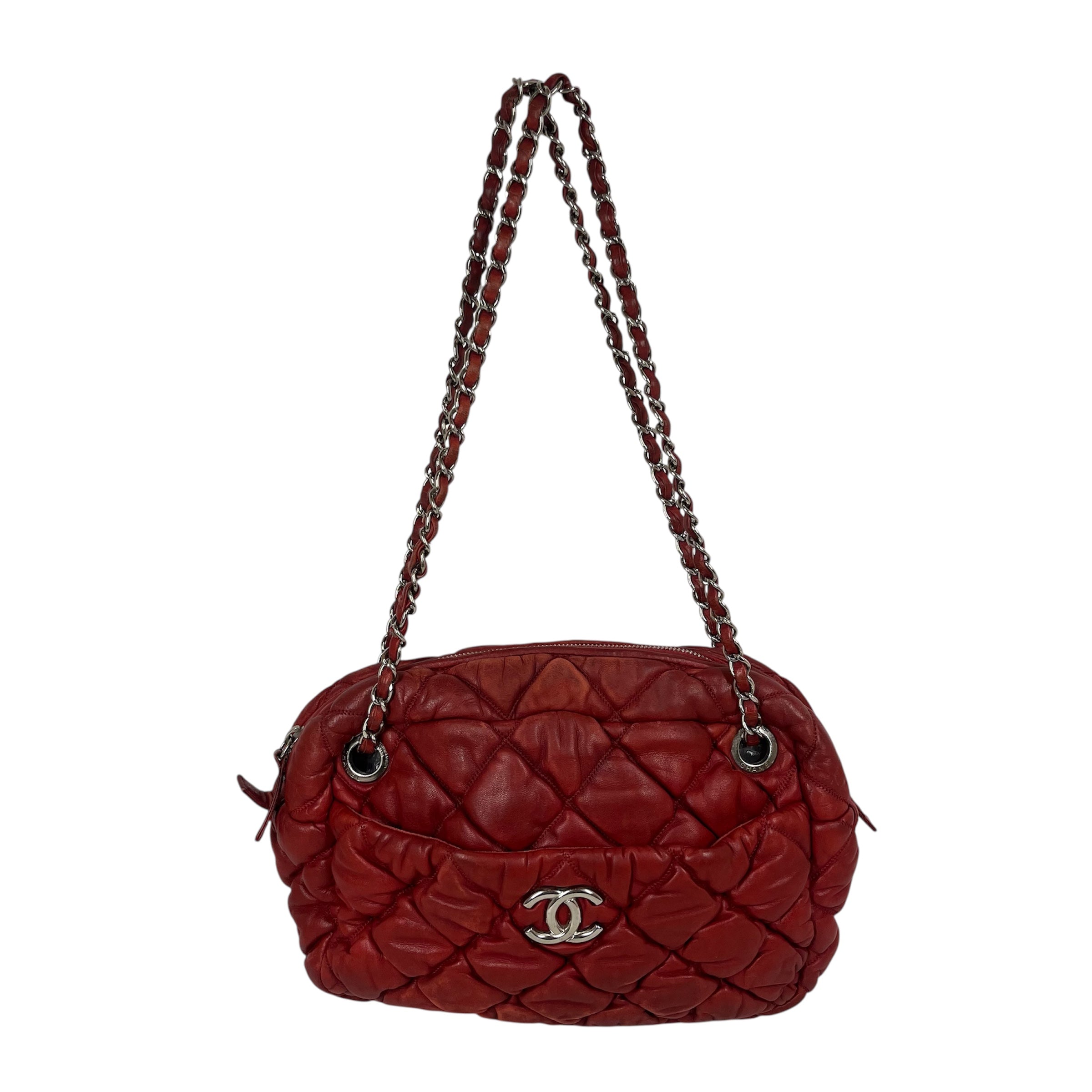 CHANEL/Hand Bag/Leather/BRD/Bubble Quilt Bag view 1
