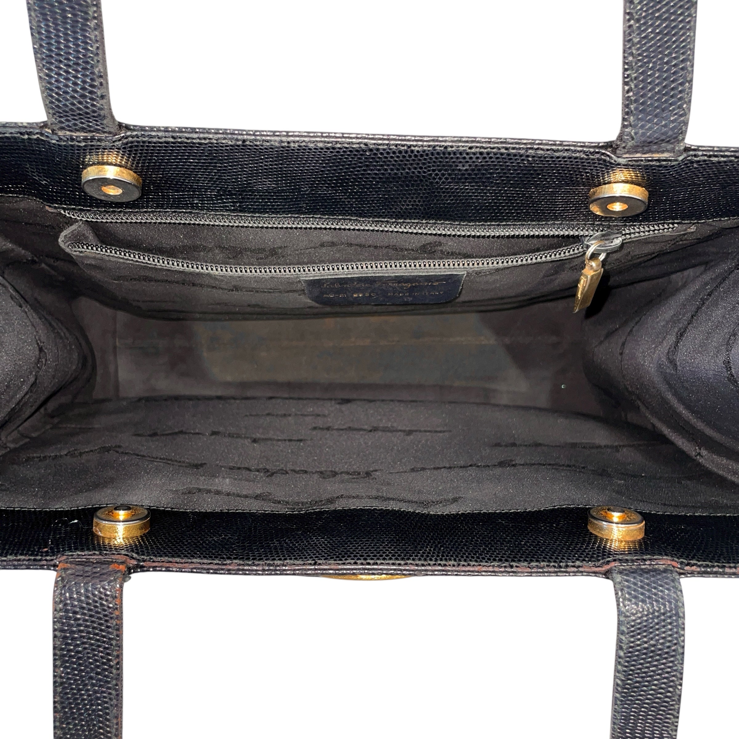 Salvatore Ferragamo/Hand Bag/Leather/BLK/Vara Leather view 4