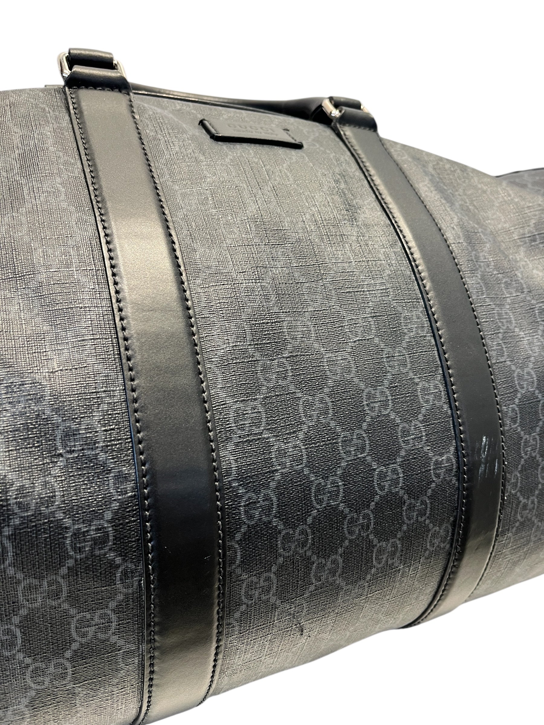 GUCCI/Luggage/Monogram/Leather/BLK/LEATHER DUFFEL view 7