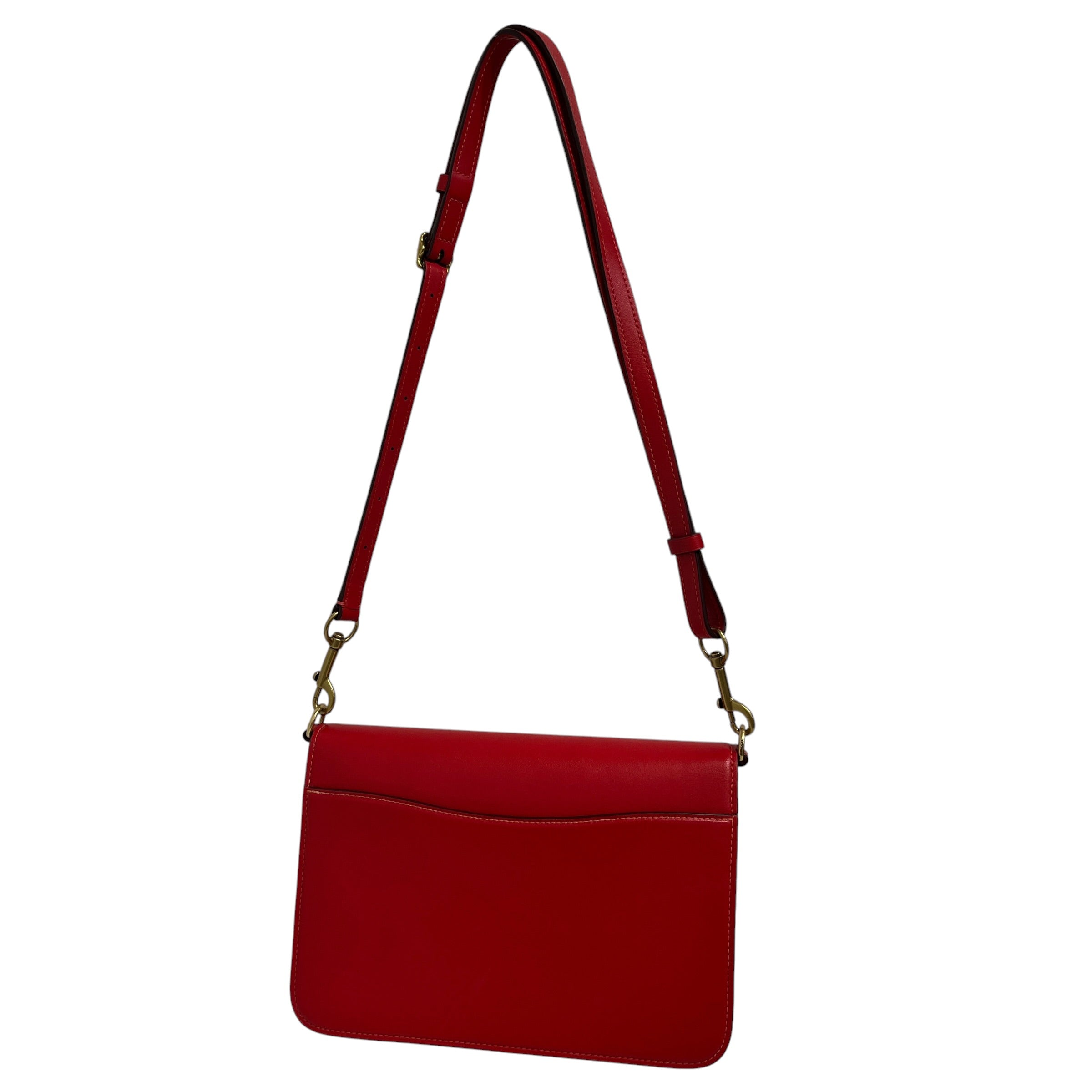 COACH/Hand Bag/Leather/RED/Shoulder Bag Studio view 2