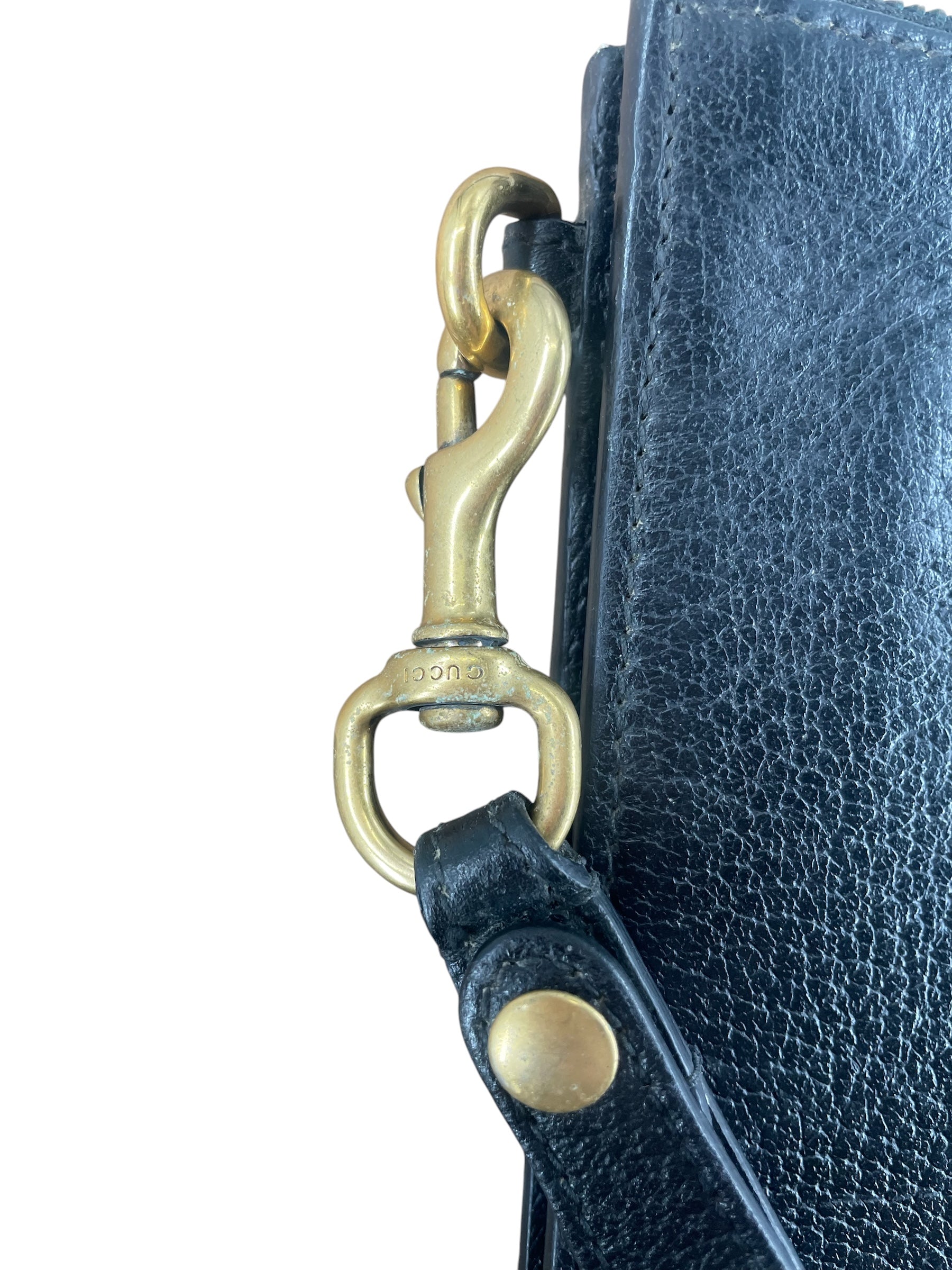GUCCI/Pouch/Leather/BLK/475317203887 Gld Hrdwre view 5