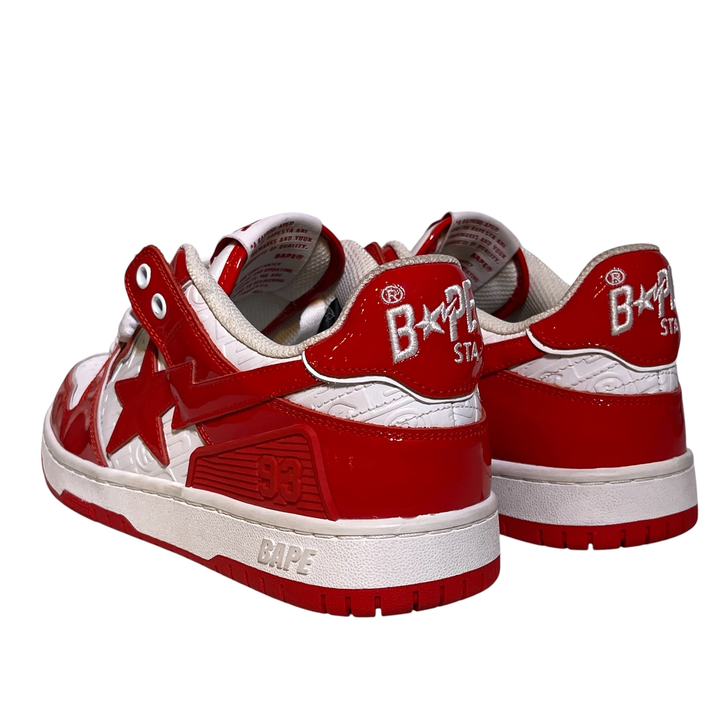A BATHING APE/Low-Sneakers/US 8/Leather/WHT/SK8 STA #5 Monogram view 2